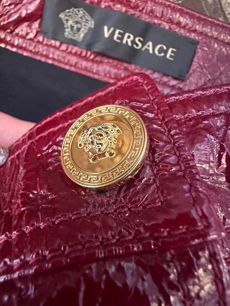 Versace Versace Angora red pencil skirt Size 37" - 3 Thumbnail