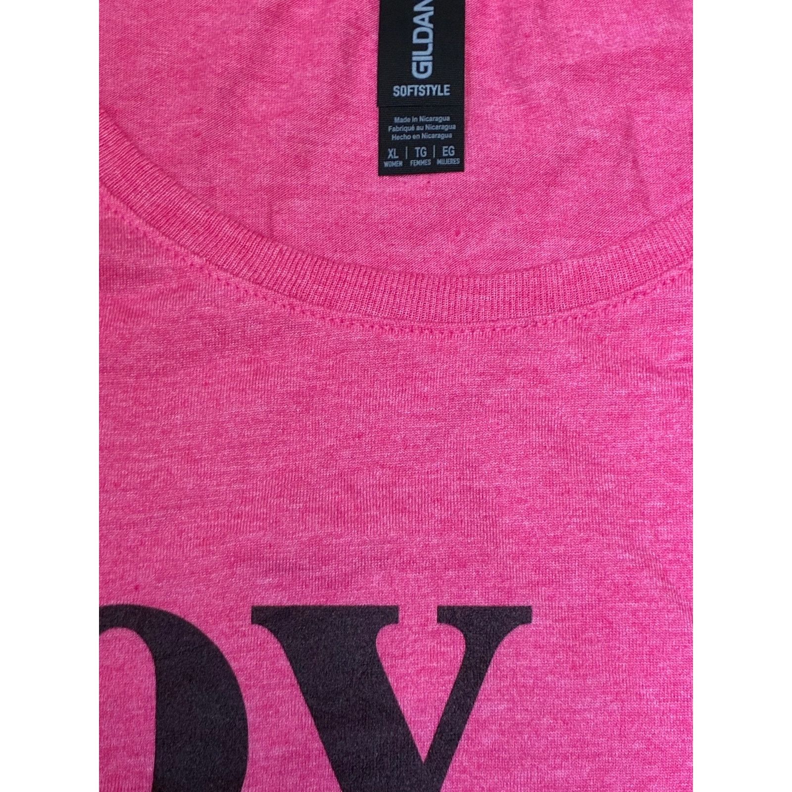 Gildan Gildan Joy Gladness Not Based On Circumstance Pink T-shirt Size XL / US 12-14 / IT 48-50 - 4 Thumbnail