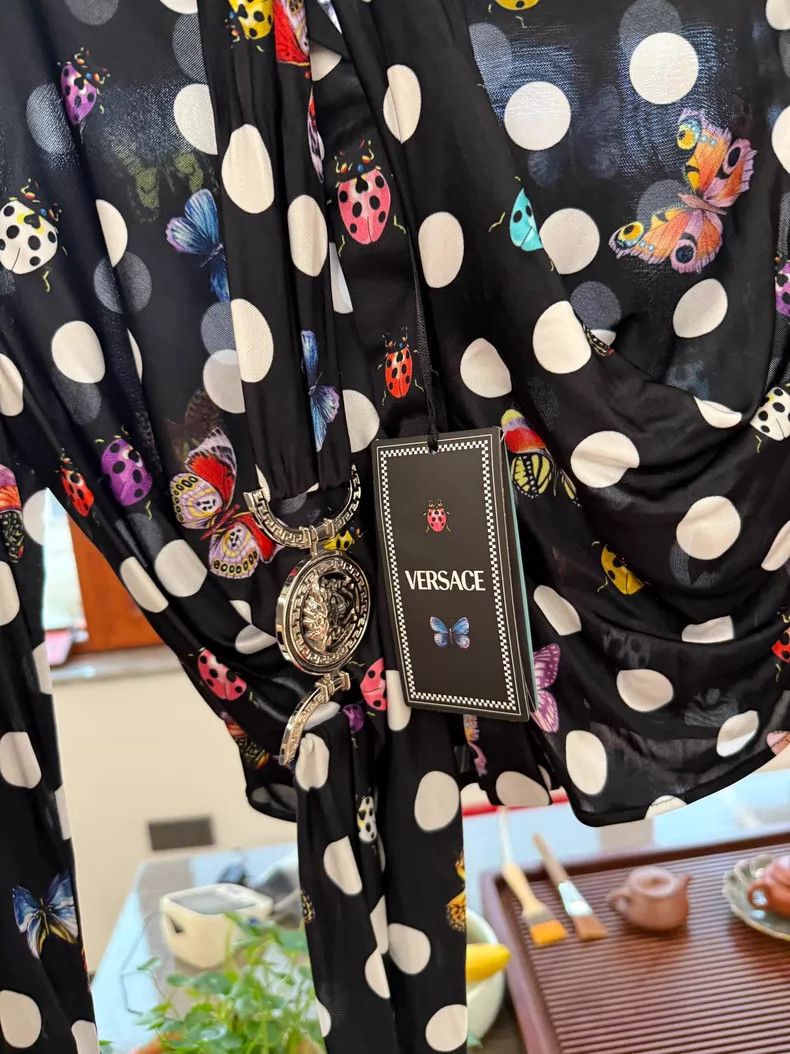 Versace Versace Polka dot butterfly shirt Size S / US 4 / IT 40 - 2 Thumbnail
