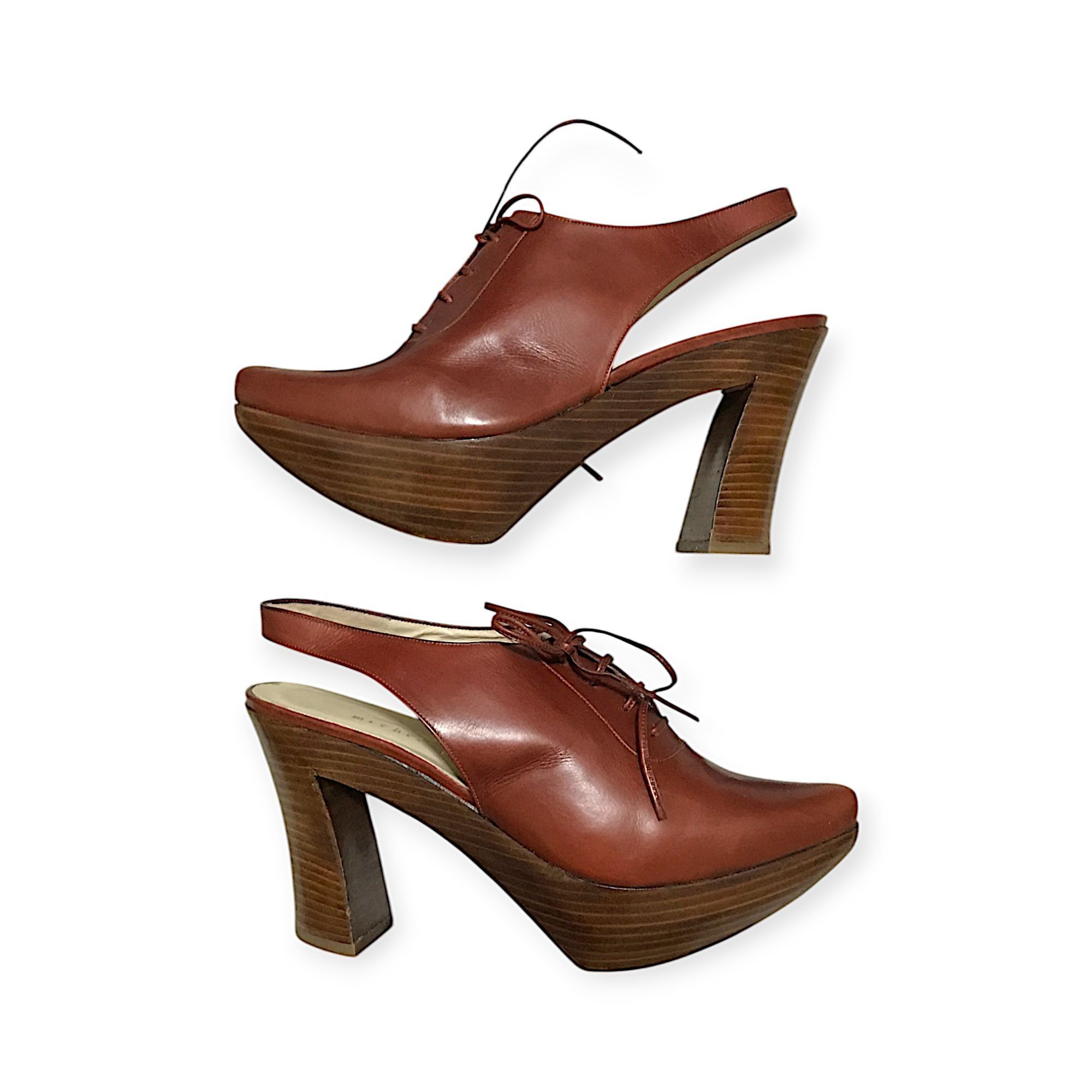 Other Vintage Michel Perry Sculptural Slingback Pumps, Archival Fo Size US 7.5 / IT 37.5 - 2 Thumbnail