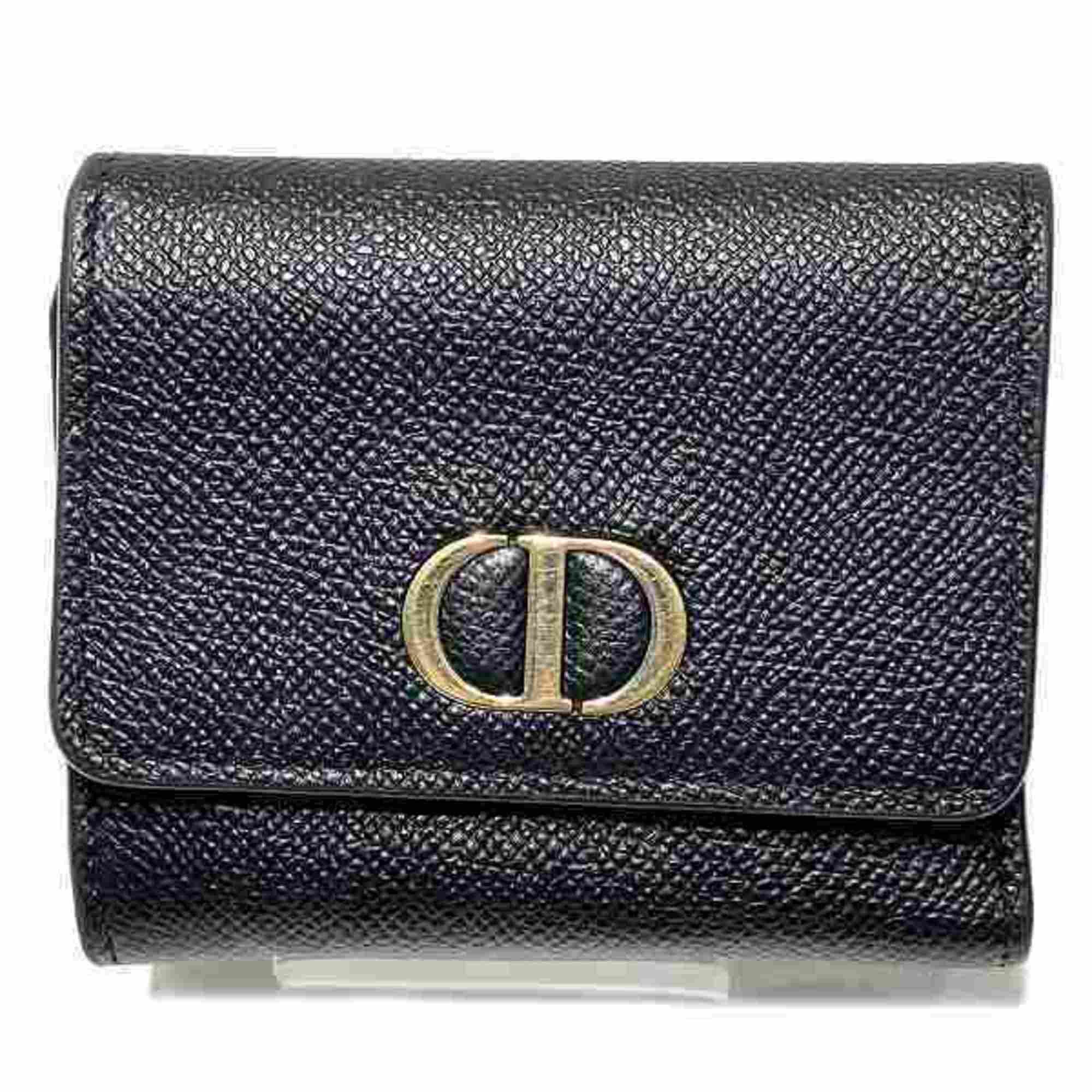 image of Christian Dior Dior S2057 Black Tri-Fold Wallet For Women