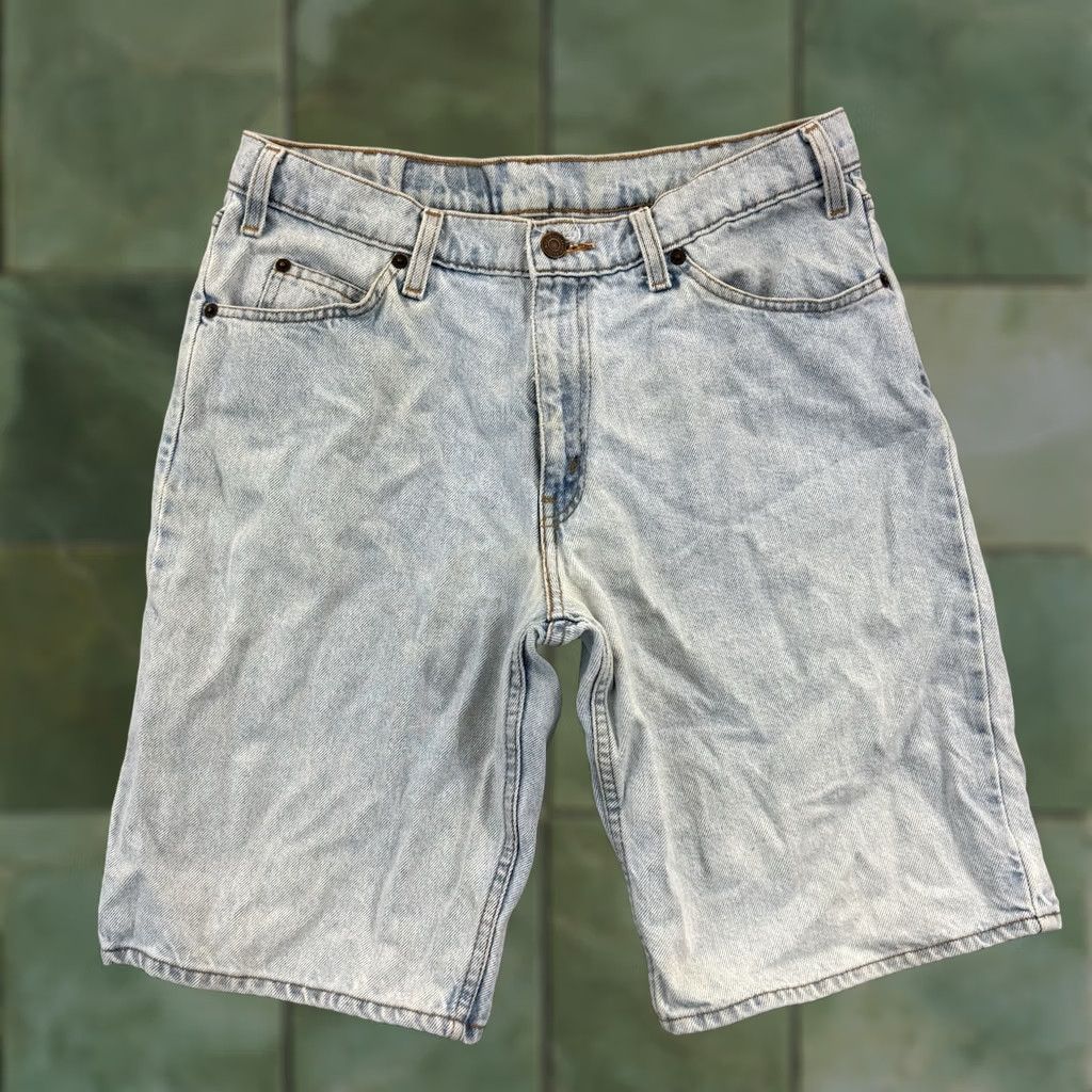 Levi's VINTAGE Levi’s 550 Shorts Men’s 30 Denim Blue Stone Wash 10” Hipster Biker 90s USA Mens Size US 30 / EU 46 - 1 Thumbnail