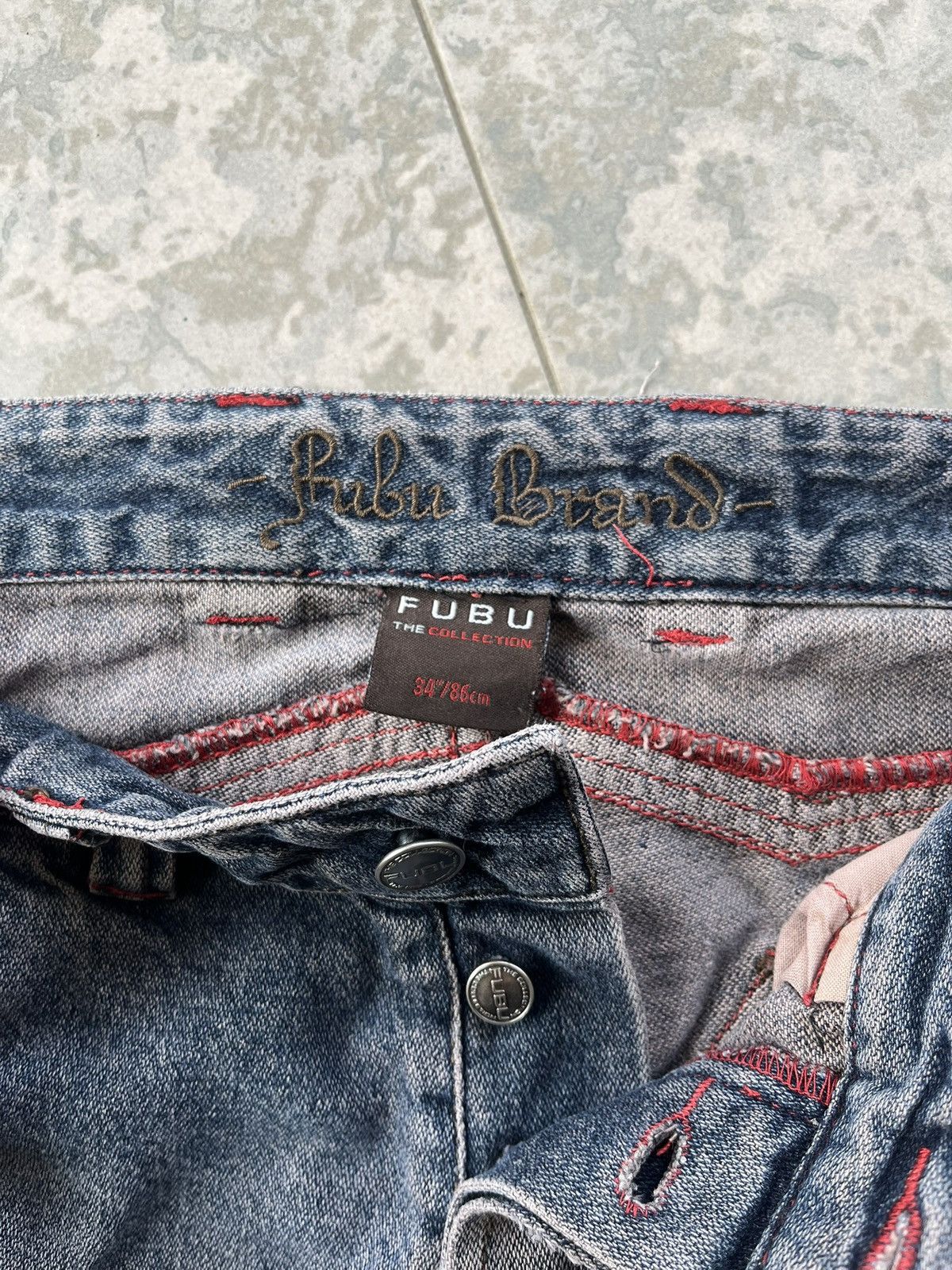 Fubu FUBU Vintage Y2K Jeans Embroidered Streetwear Hip Hop 90s Size US 30 / EU 46 - 12 Thumbnail