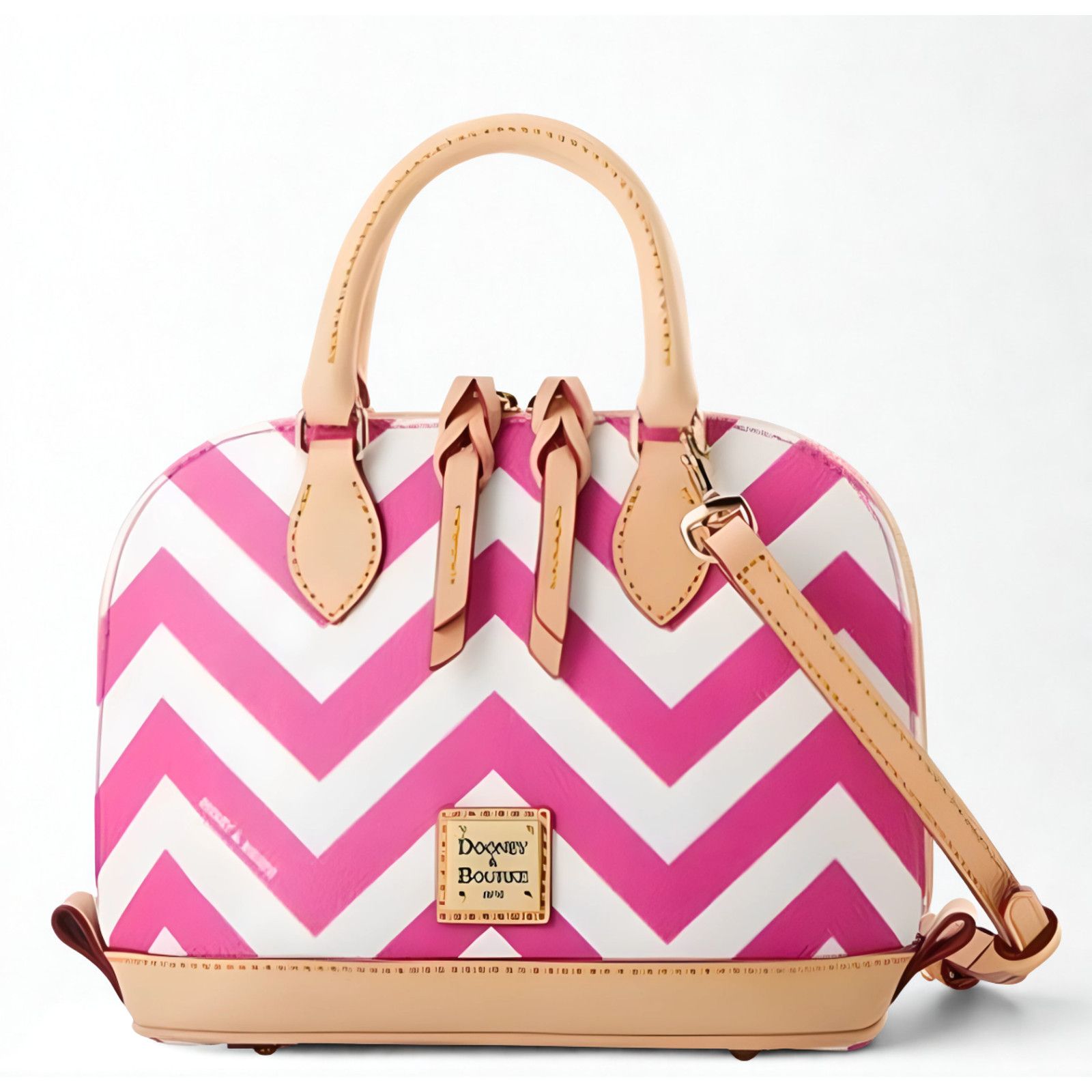 Dooney & Bourke Dooney & Bourke Bitsy Bag Chevron Canvas Leather Satchel NWT Size ONE SIZE - 4 Thumbnail