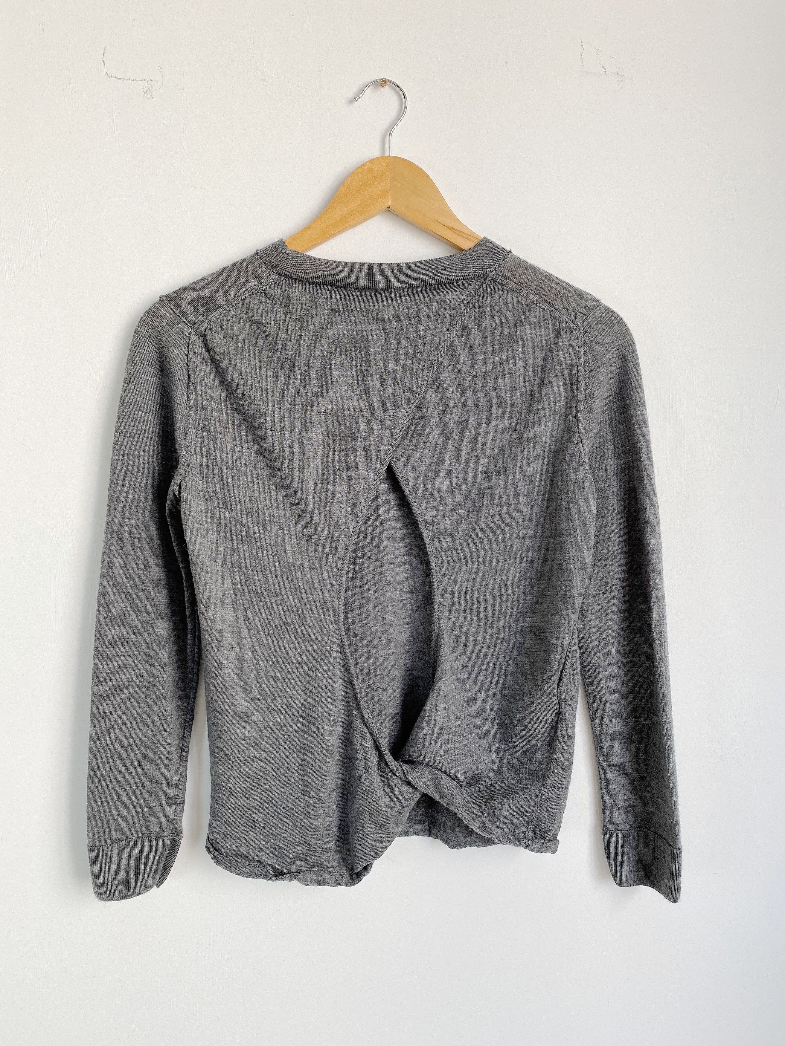 Designer Stefanel Sweater Jumper Grey Soft Wool for Ladies / Women's Size S / US 4 / IT 40 - 7 Thumbnail