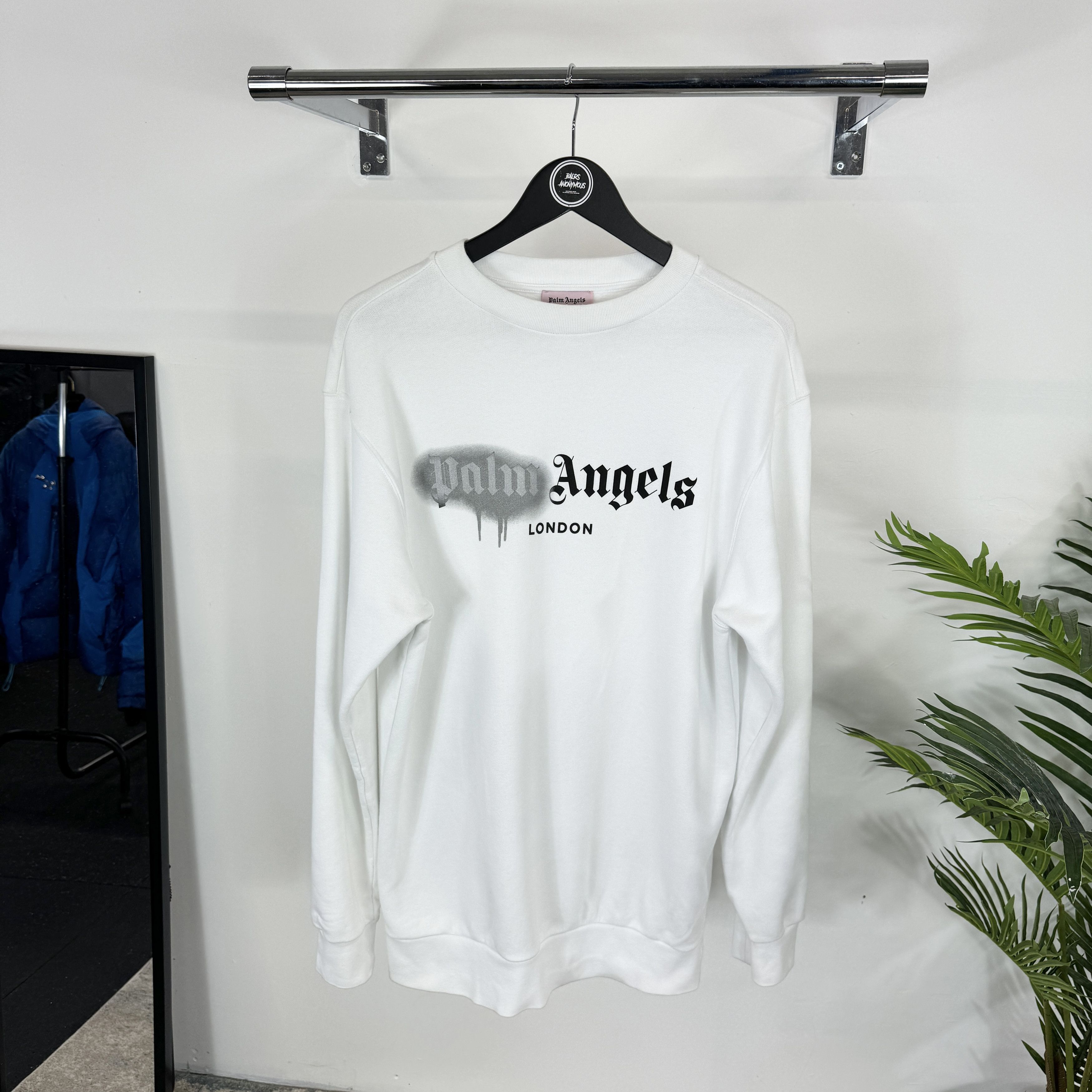 Law Palm Angels Security Tag T Shirt Palm Angels Dubai Men's Black