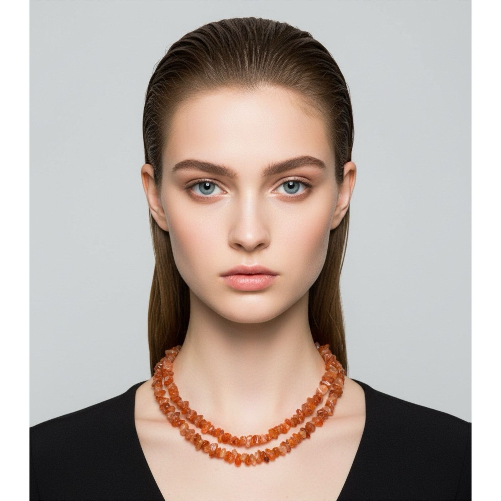 Other Natural Carnelian Chalcedony Chip Necklace 39” Single Strand Size ONE SIZE - 6 Thumbnail