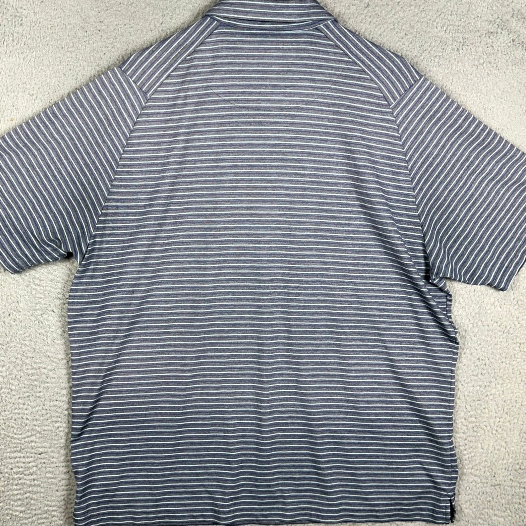 Callaway Callaway Polo Shirt Mens 2XL Gray/Blue Striped Opti-Dri Golf Polo Shirt Mens Athletic Polo Shirt Size US XXL / EU 58 / 5 - 3 Thumbnail