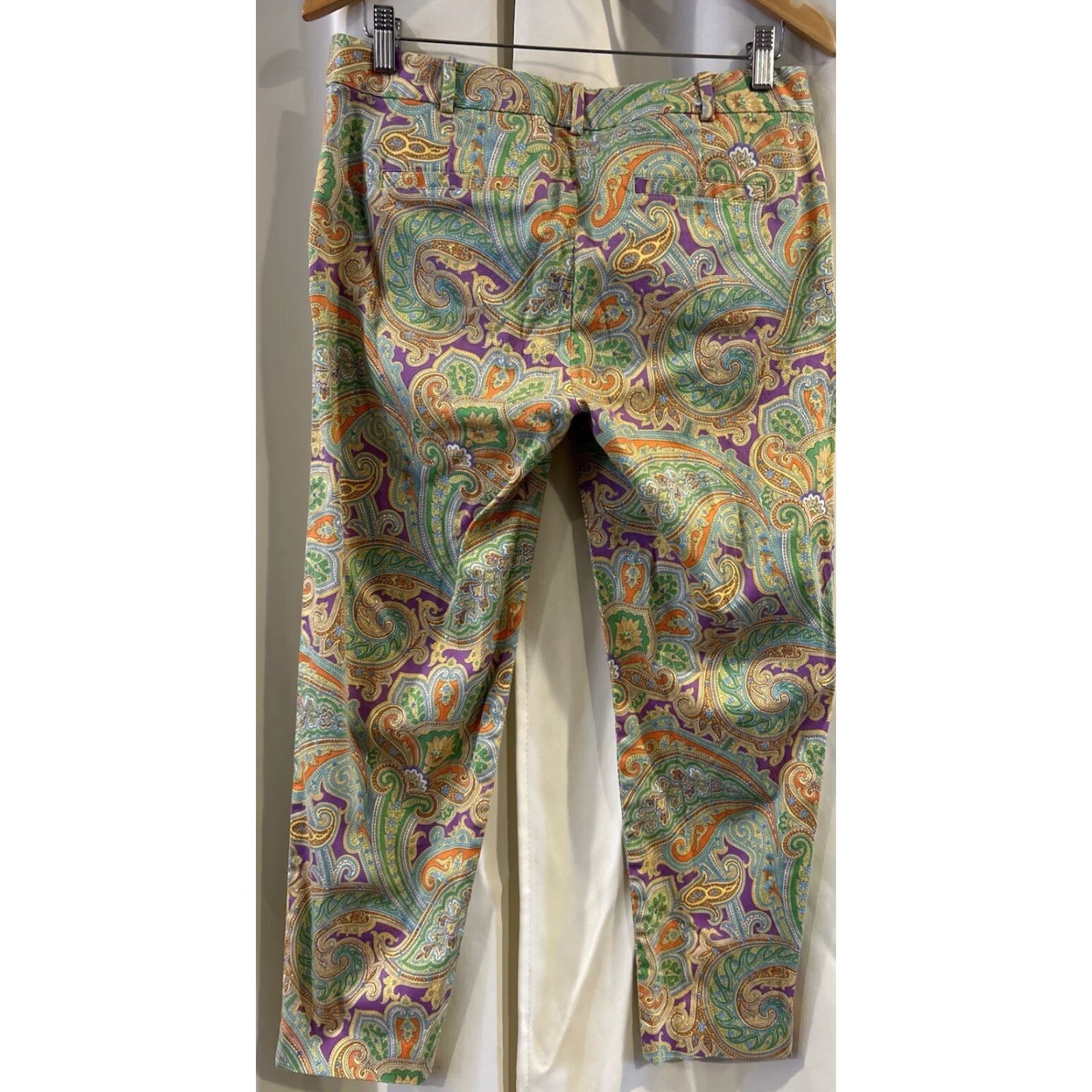 Ralph Lauren Ralph Lauren Golf Pants Womens Cropped Multicolor Paisley Print 8 Inseam 25 Peaceful 90s Art Festival Preppy City Beach Flower Tailored Size 30" / US 8 / IT 44 - 3 Thumbnail