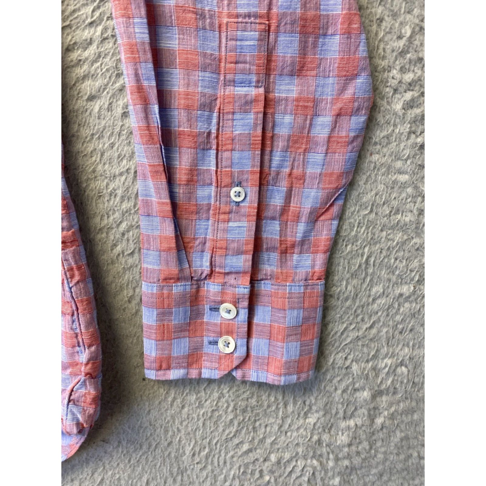 Pinko VINTAGE Zachary Prell Shirt Men L Pink Blue Plaid Cotton Long Sleeve Button-Up Size US L / EU 52-54 / 3 - 6 Thumbnail
