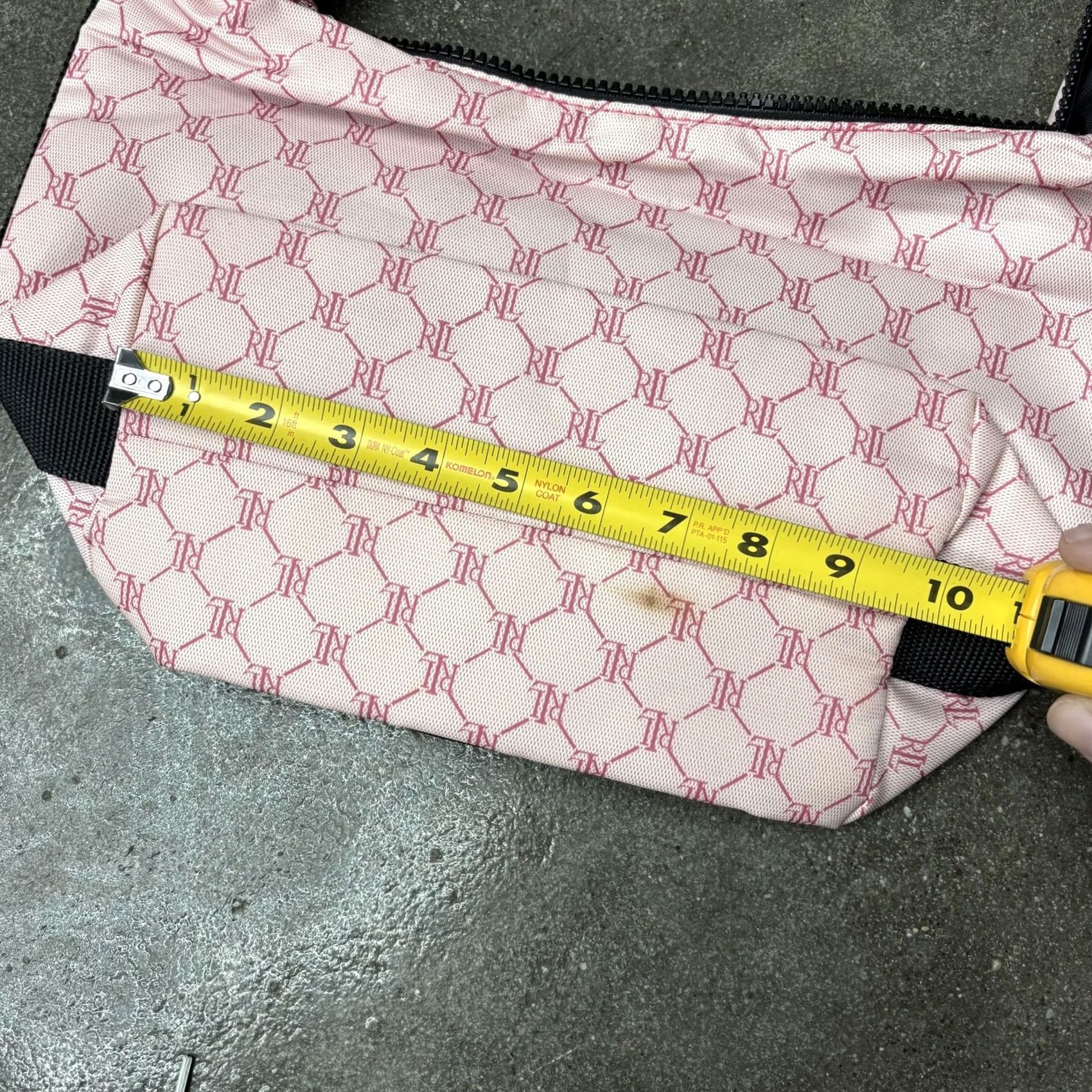 Ralph Lauren Lauren Ralph Lauren Shoulder Bag Womens Medium Pink Monogram Canvas Zip Buckle Size ONE SIZE - 5 Thumbnail