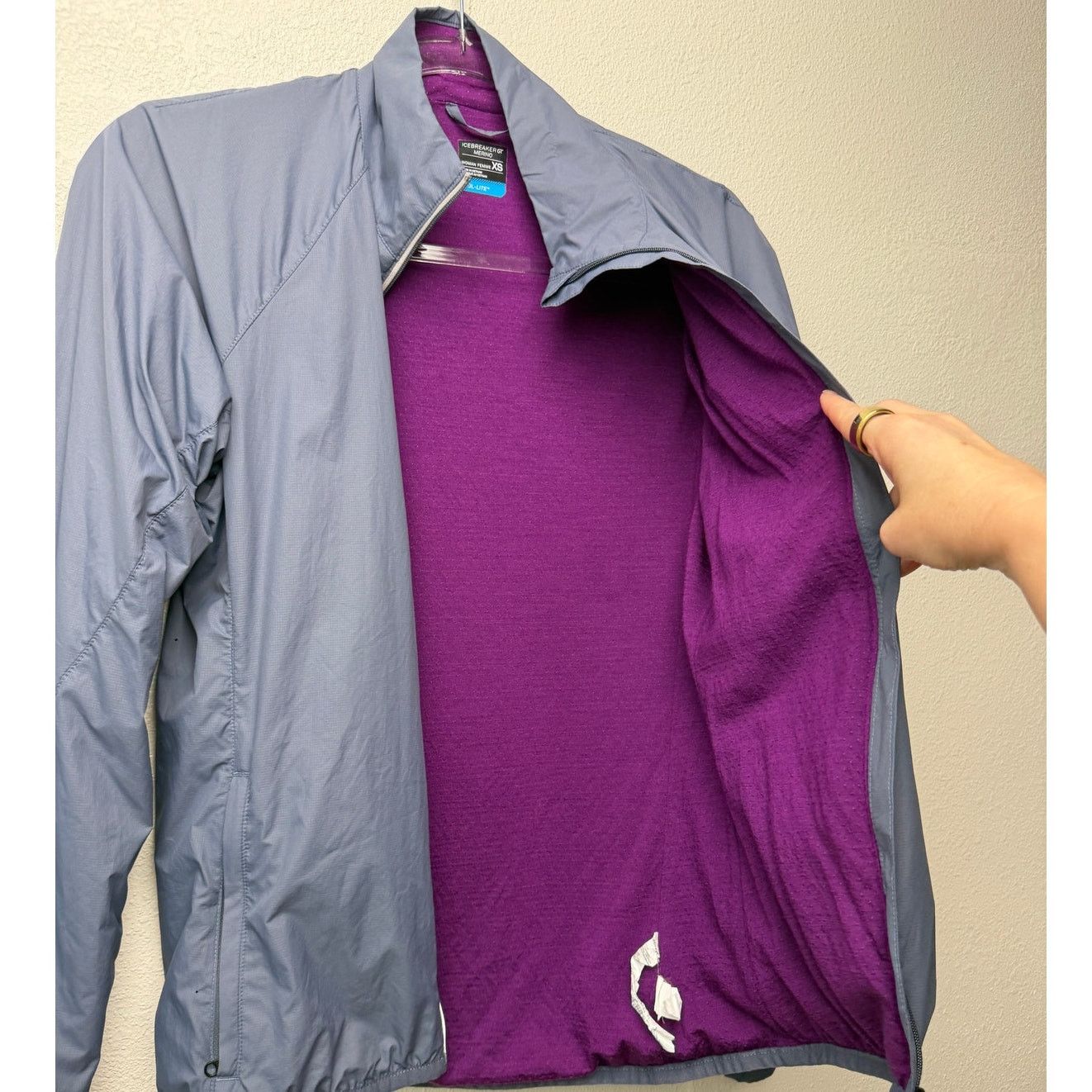Icebreaker Icebreaker GT Cool-Lite Gray Merino Windbreaker Jacket Women Size XS / US 0-2 / IT 36-38 - 6 Thumbnail