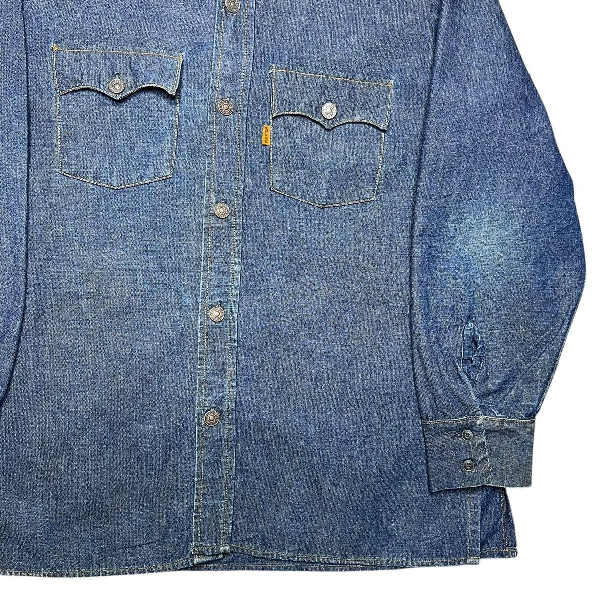 Levi's 1970s Levi’s Orange Tab Denim Button Up Long Sleeve Shirt Size US XL / EU 56 / 4 - 15 Thumbnail