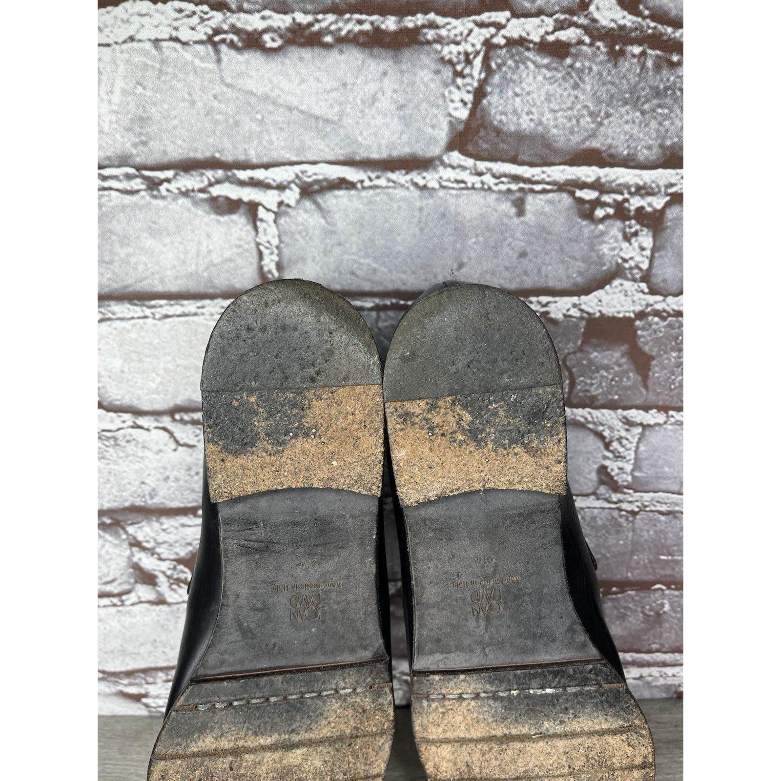Big John Joan & David Handmade in Italy Black Leather Wingtip Heel Ox Size US 9.5 / IT 39.5 - 18 Thumbnail