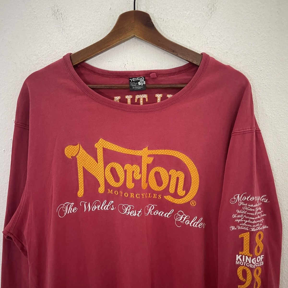 Norton Vintage Norton Motorcycles Embroidered Big Logo Tee Size US M / EU 48-50 / 2 - 10 Thumbnail