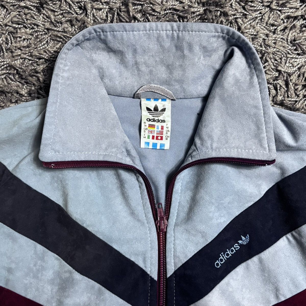 Adidas Vintage Adidas Track Jacket Made in West Germany Burgundy Size US S / EU 44-46 / 1 - 2 Thumbnail