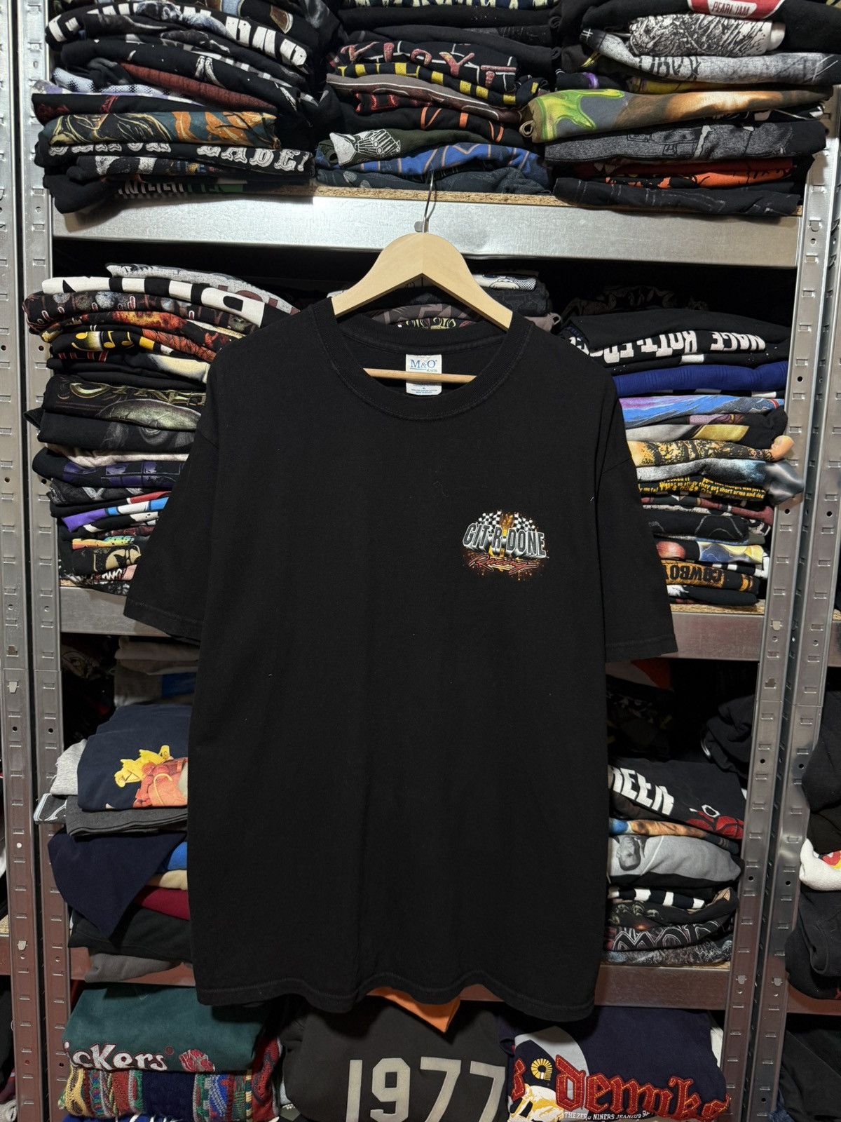 Bass Pro Shops Vintage Y2K Bass Pro Shops Git R Done Racing Graphic T-Shirt Size US XL / EU 56 / 4 - 2 Thumbnail