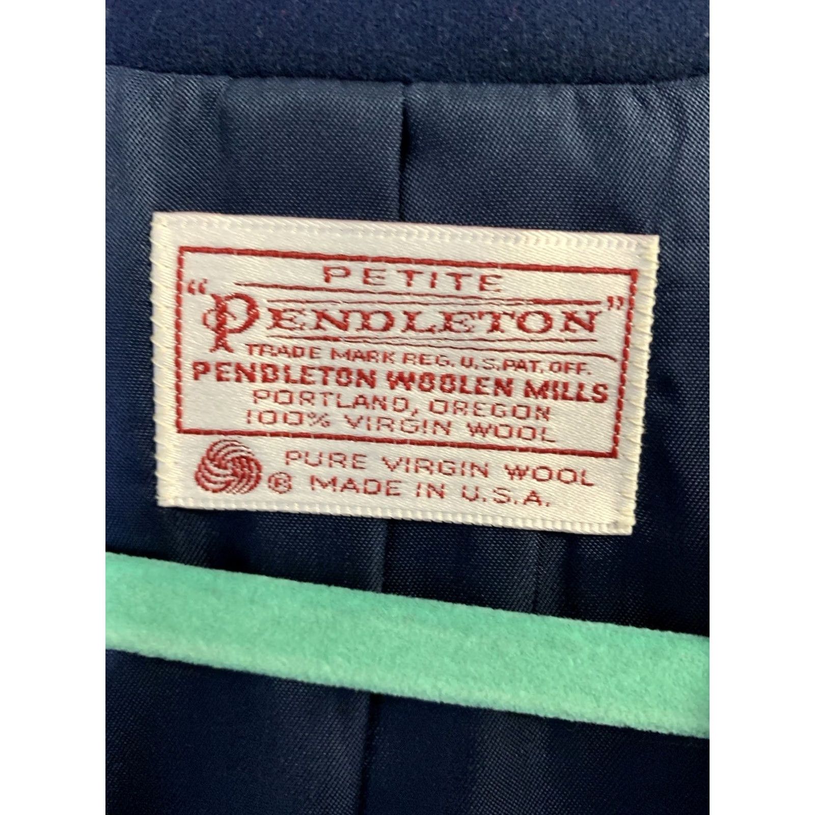 Pendleton VINTAGE Pendleton Blazer Womens 12 Petite Blue Wool Coat Academia USA Ladies Size XL / US 12-14 / IT 48-50 - 3 Thumbnail