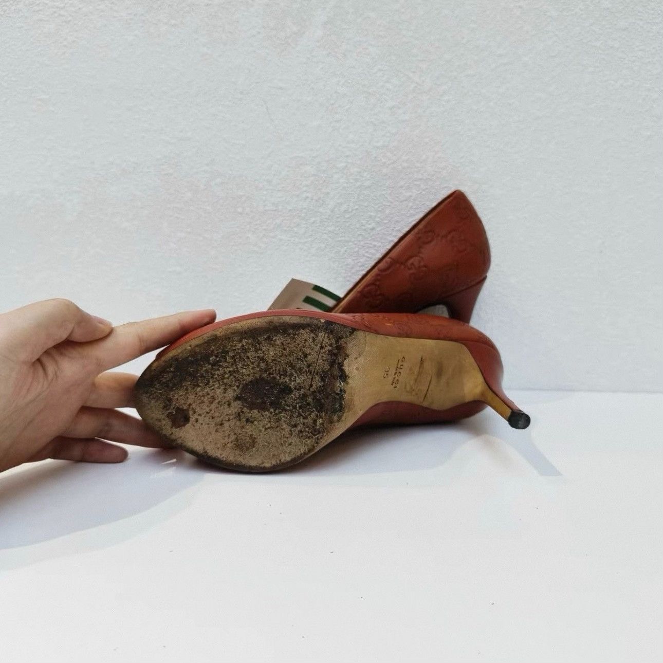 Gucci Gucci Horsebit peep-toe pumps Size US 5 / IT 35 - 4 Thumbnail
