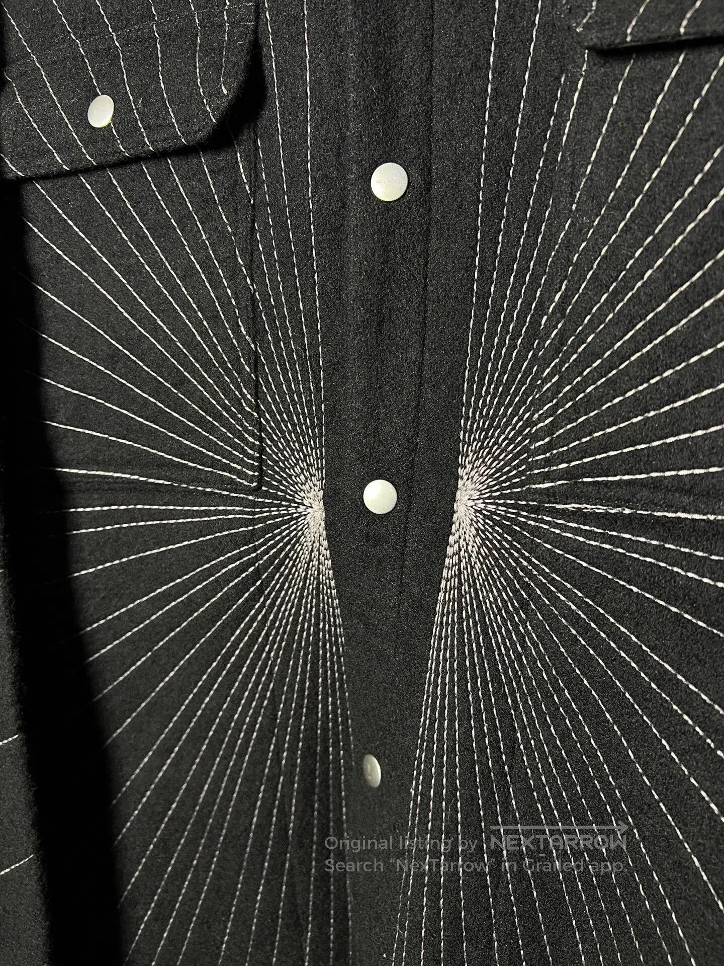Rick Owens Rick Owens 23FW Ray Embroidery Wool Shirt Jacket. Size US S / EU 44-46 / 1 - 2 Thumbnail