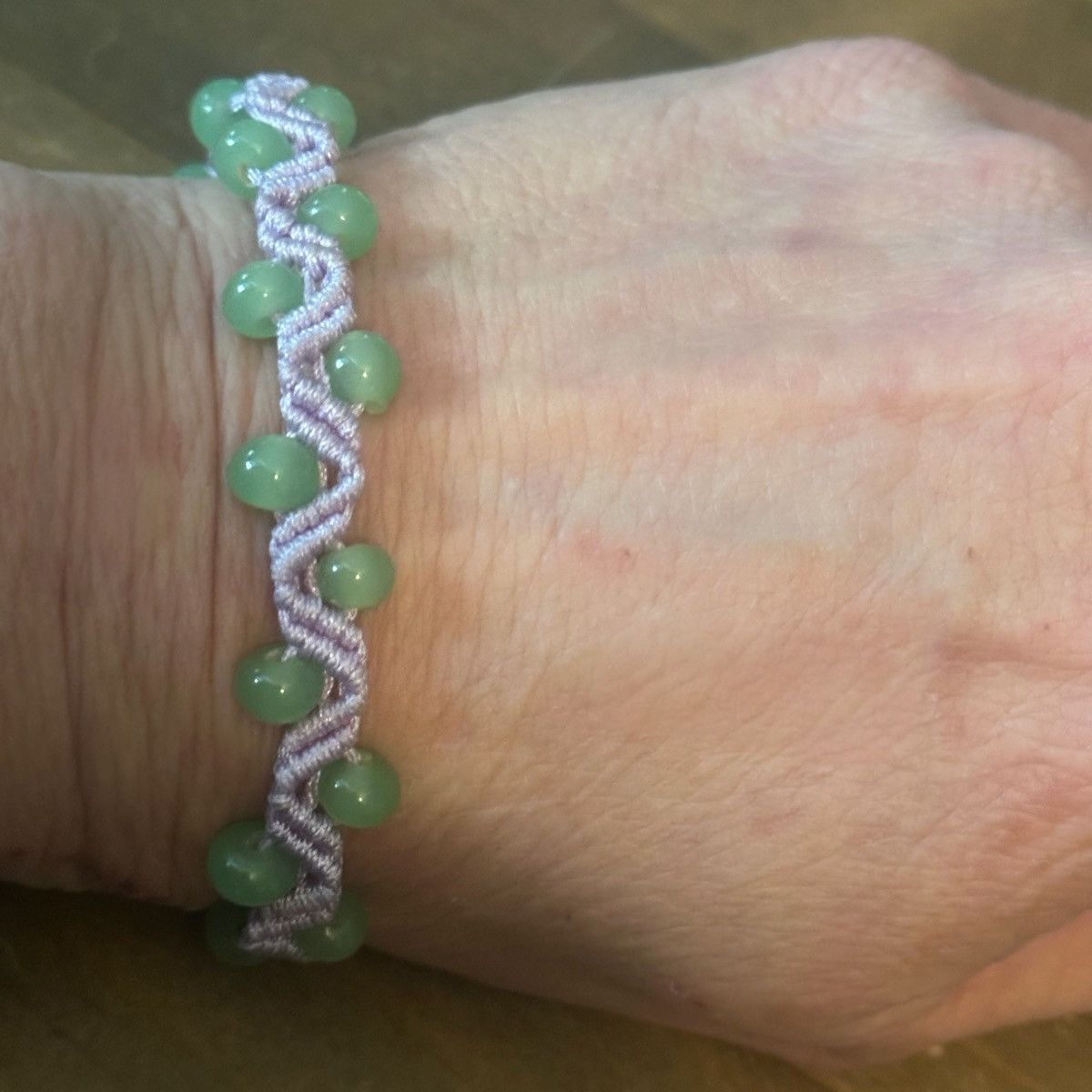 Other Adjustable woven chrysolite bead bracelet Size ONE SIZE - 3 Thumbnail
