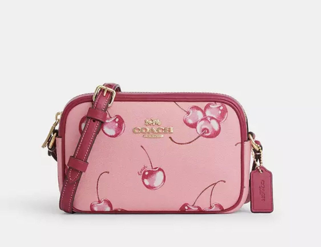 Coach Coach crossbody Bag With Cherry Print Flower Pink CR173 Size ONE SIZE - 4 Thumbnail