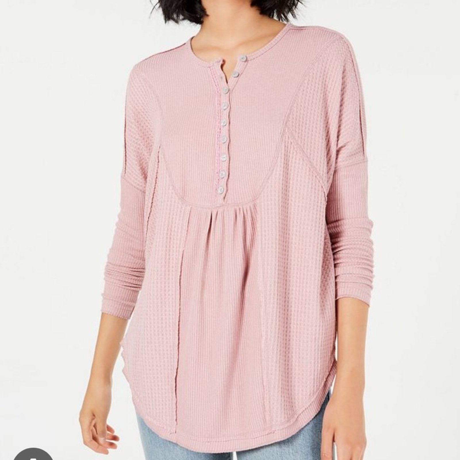 Free People Free People light blush Leo Henley Tunic - Small Size S / US 4 / IT 40 - 1 Thumbnail