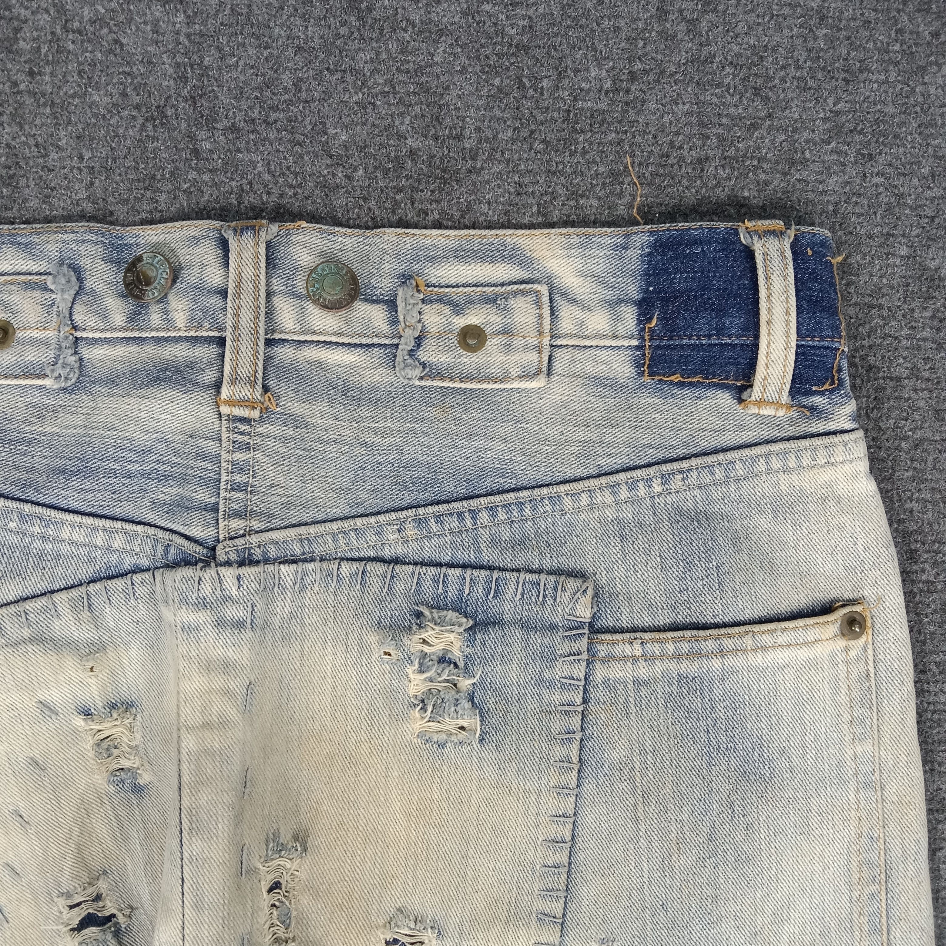 Vintage Satisfy Private Brand Distressed Patches Denim Jean Size US 30 / EU 46 - 8 Thumbnail