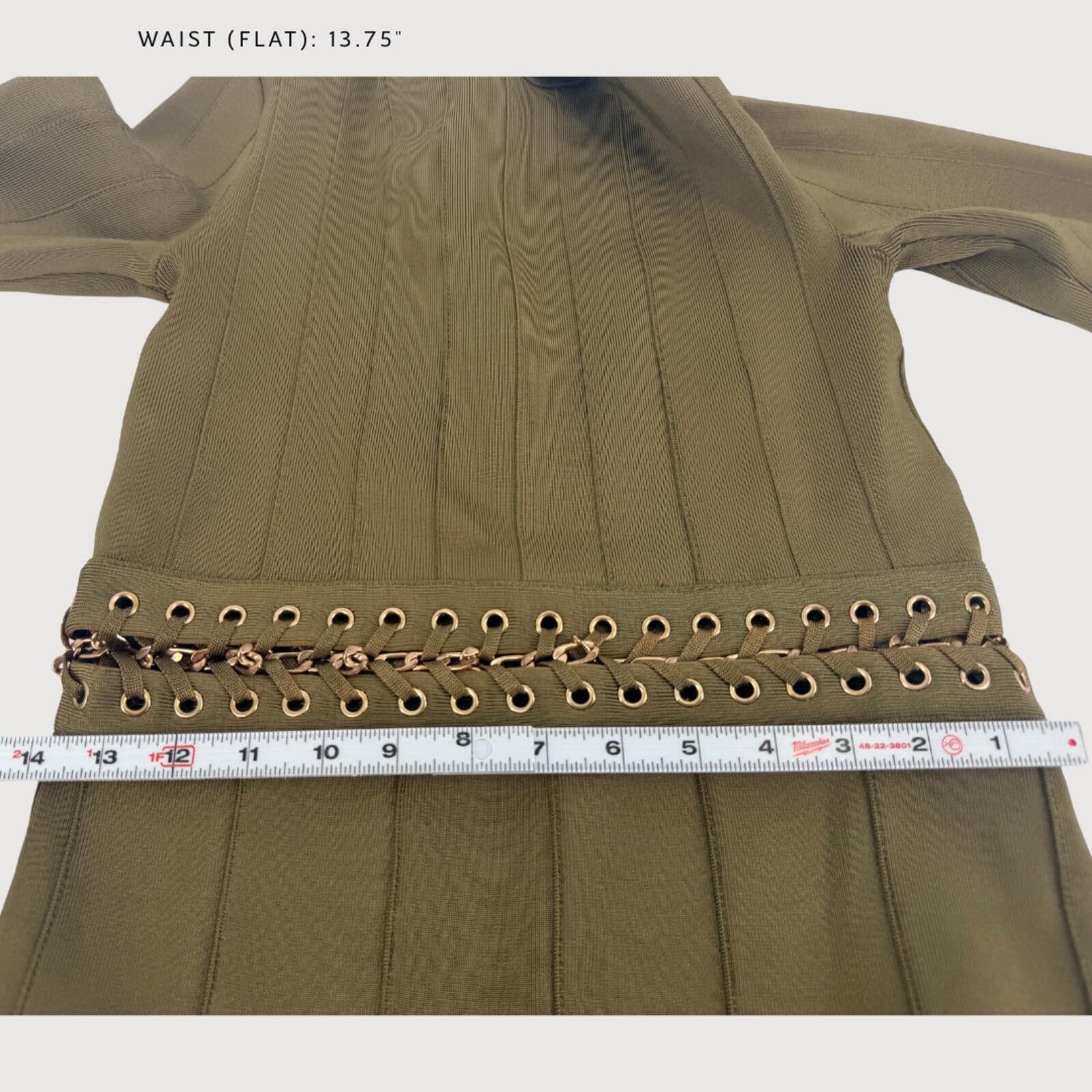 Other House of CB Shula Olive Bandage Midi Dress M Size M / US 6-8 / IT 42-44 - 8 Thumbnail