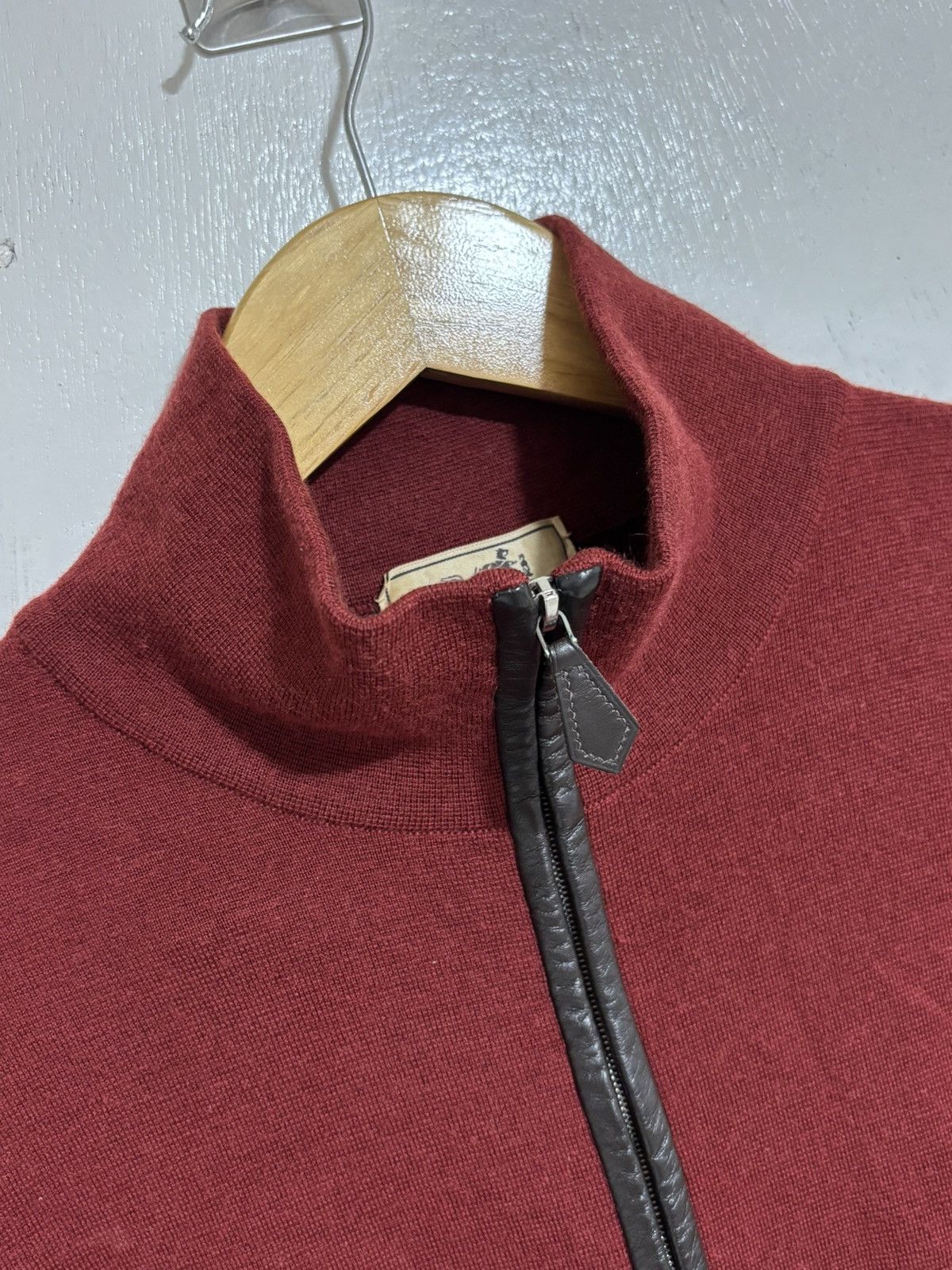Hermes Rare Vintage Hermes Wool and Cashmere Leather Elbow Patch Size US L / EU 52-54 / 3 - 3 Thumbnail