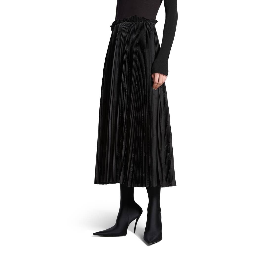 Balenciaga o1la1rc1a0725 Bal Diagonal Allover Tank Top Pleated Dress Size XS / US 0-2 / IT 36-38 - 5 Thumbnail