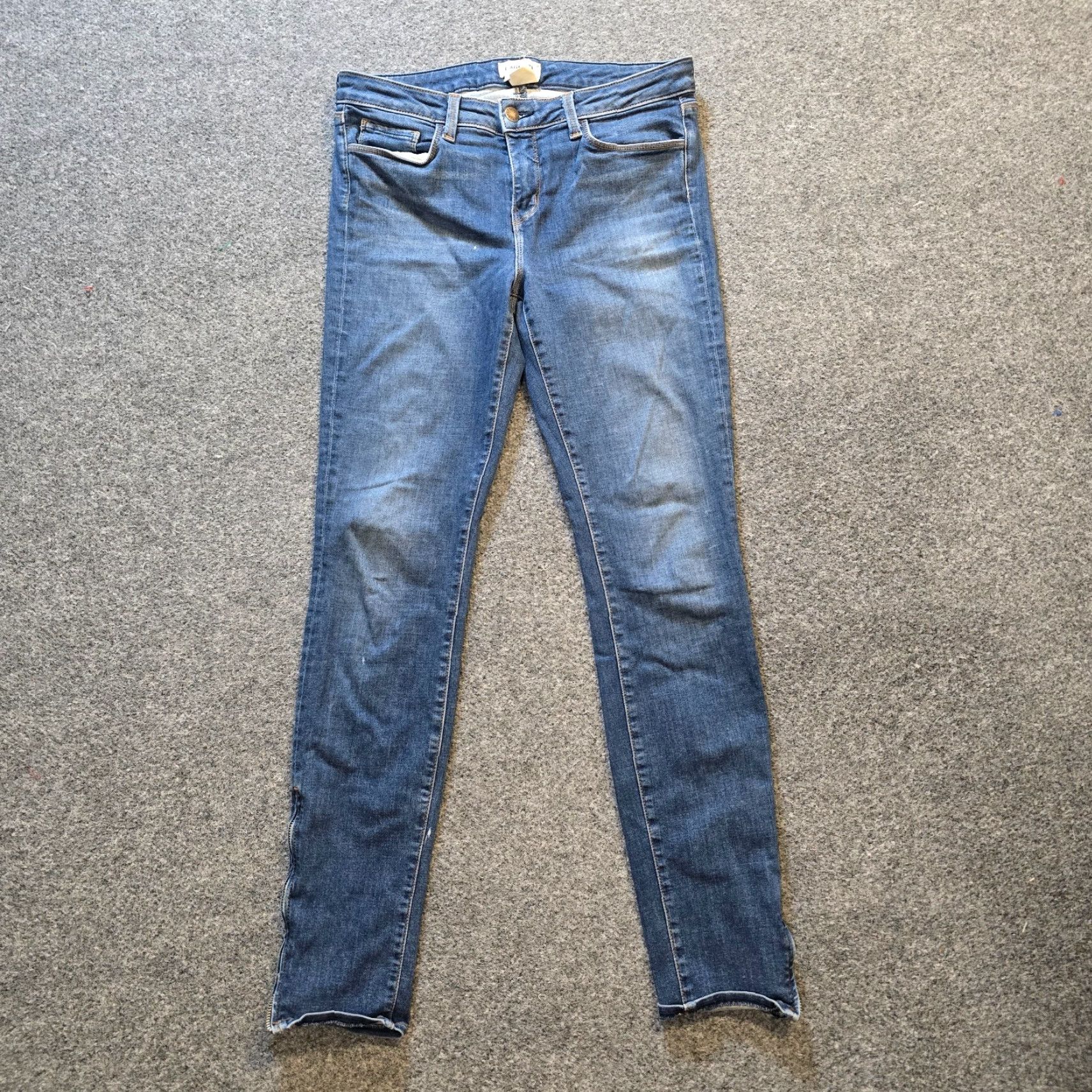 L'AGENCE L'AGENCE Jeans Women Size 27 Blue Denim Stretch Ankle Zip Mid Rise Capsule Casual Jeans Women Regular 27in 5-Pocket Denim Blue Jeans Size 27" / US 4 / IT 40 - 2 Thumbnail