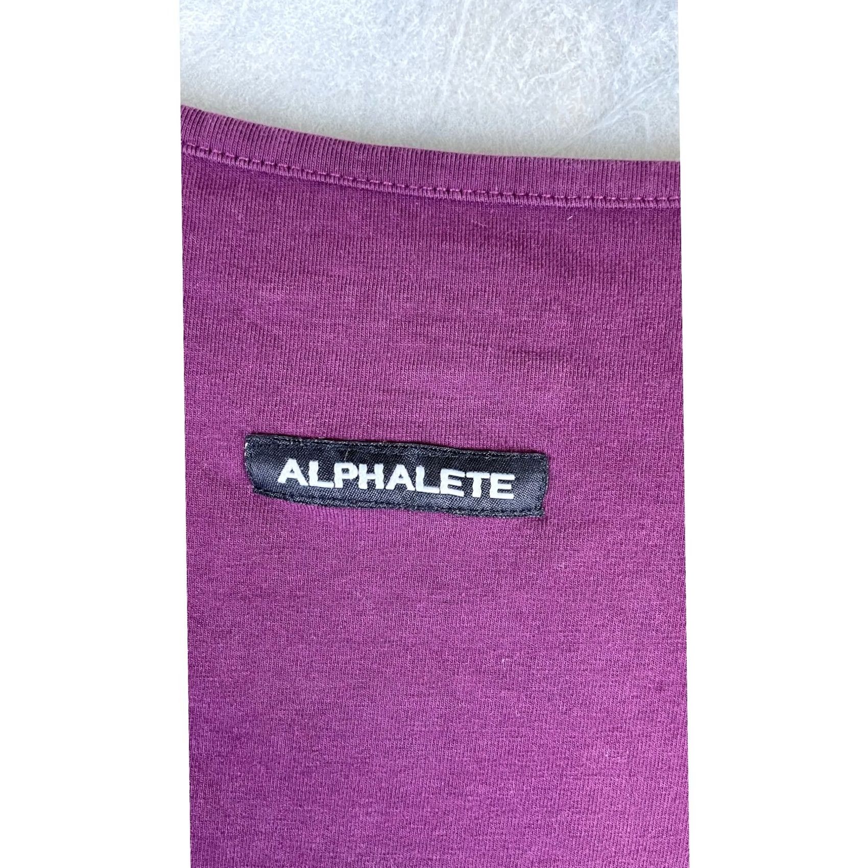 Vintage Alphalete Long Sleeve Top Womens M Purple Athletic Lifestyle Fit Shirt Size M / US 6-8 / IT 42-44 - 3 Thumbnail