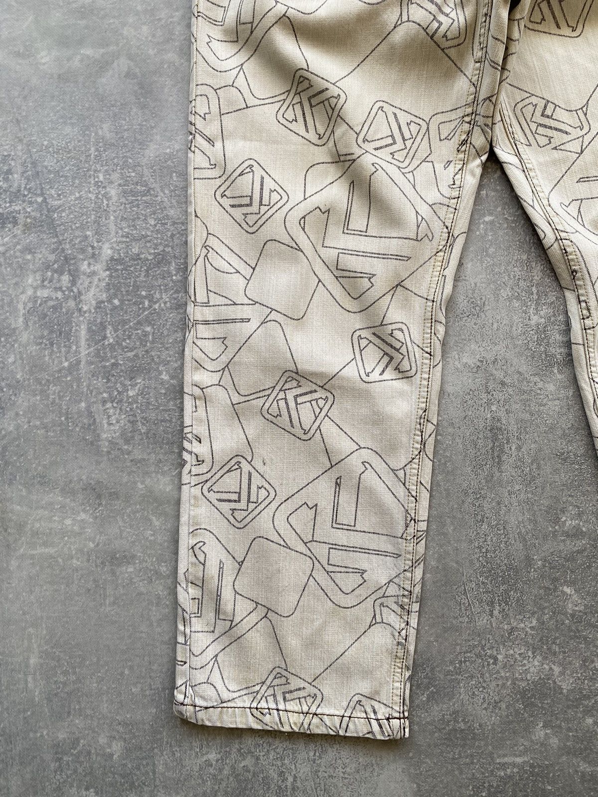 Karl Kani × Vintage Rare Vintage Karl Kani Monogram Baggy Jeans Rap Size US 30 / EU 46 - 4 Thumbnail
