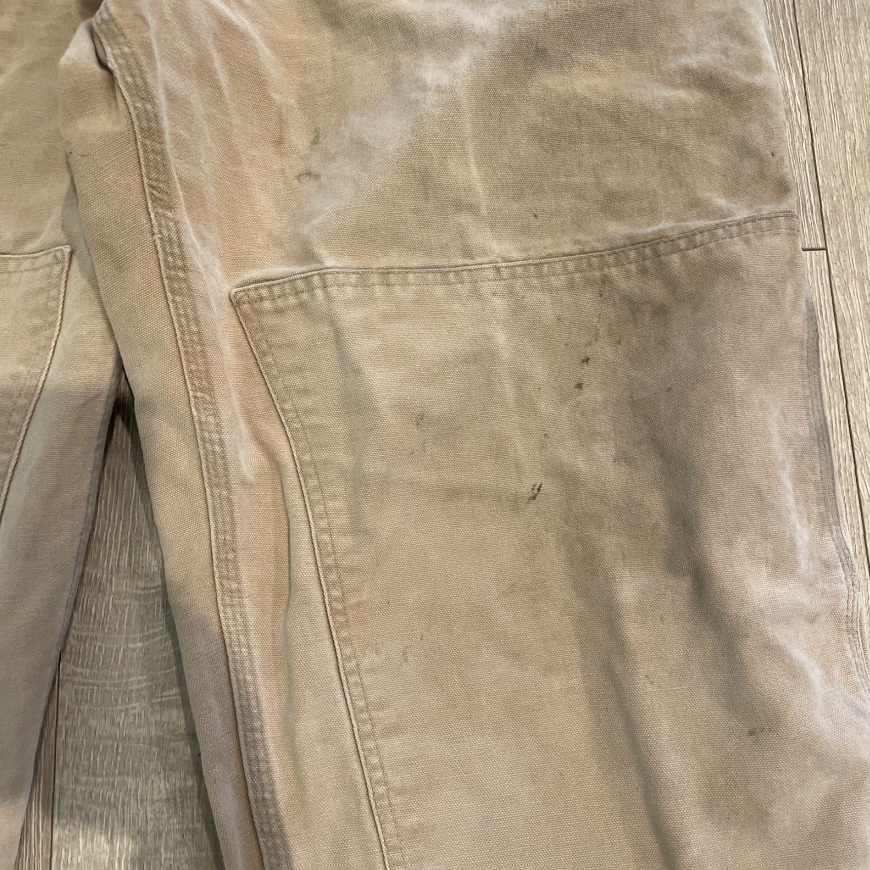 Carhartt VTG Carhartt Overalls Duck Work Unlined Distressed 48x27.5 Tan Men Size 48 Double Knee Carpenter 10" Leg Mens Size US 32 / EU 48 - 7 Thumbnail