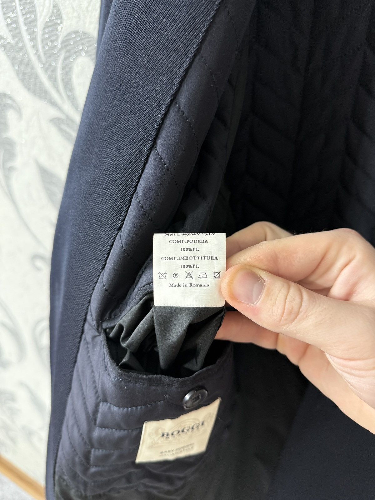 Boggi Men’s Boggi Milano Easy Formal Quilted Coat Navy EU 54 Size US L / EU 52-54 / 3 - 14 Thumbnail
