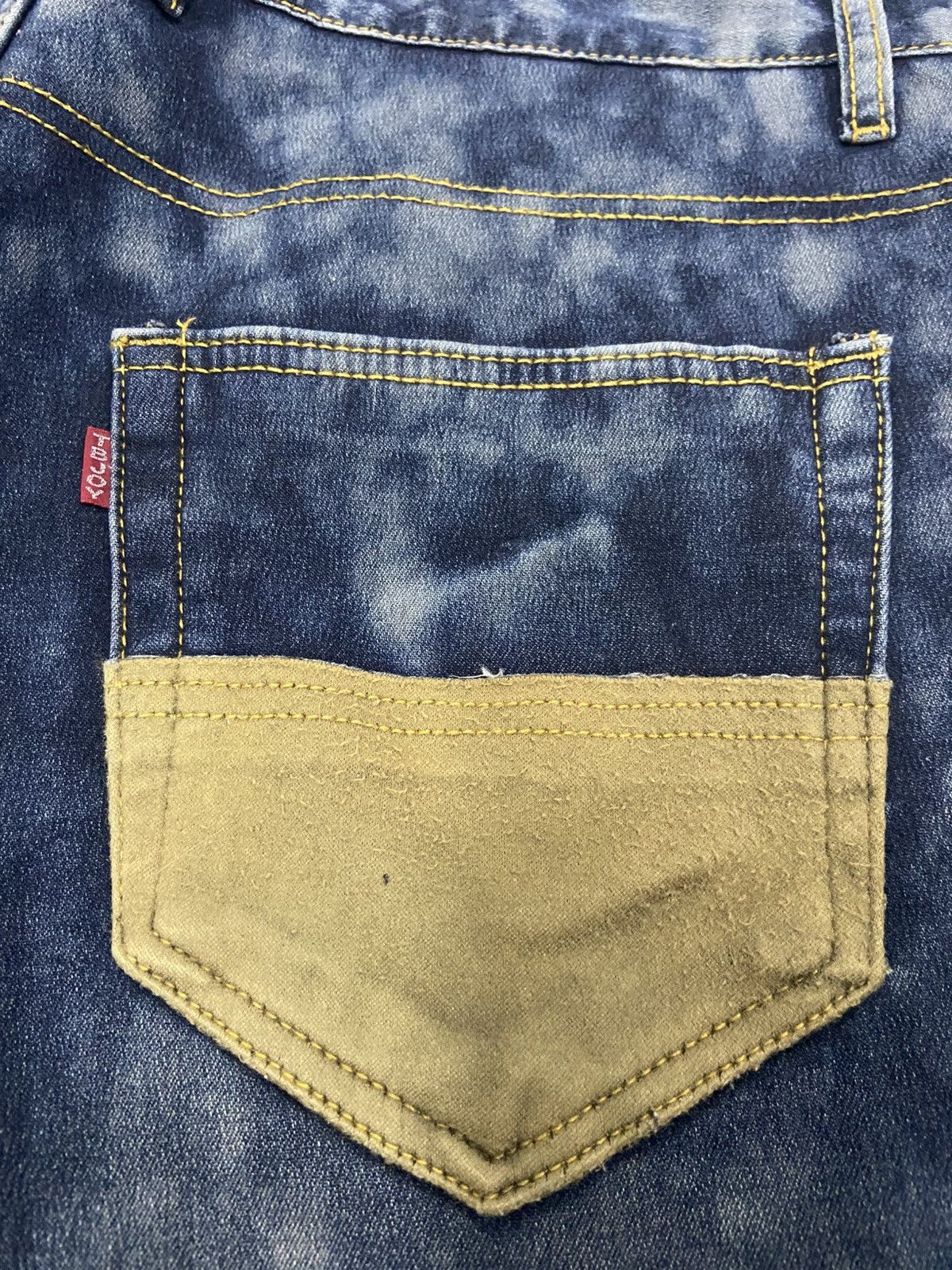 Japanese Brand TBJ ACID WASH FLEECE LINED DENIM JEANS Size US 38 / EU 54 - 10 Thumbnail