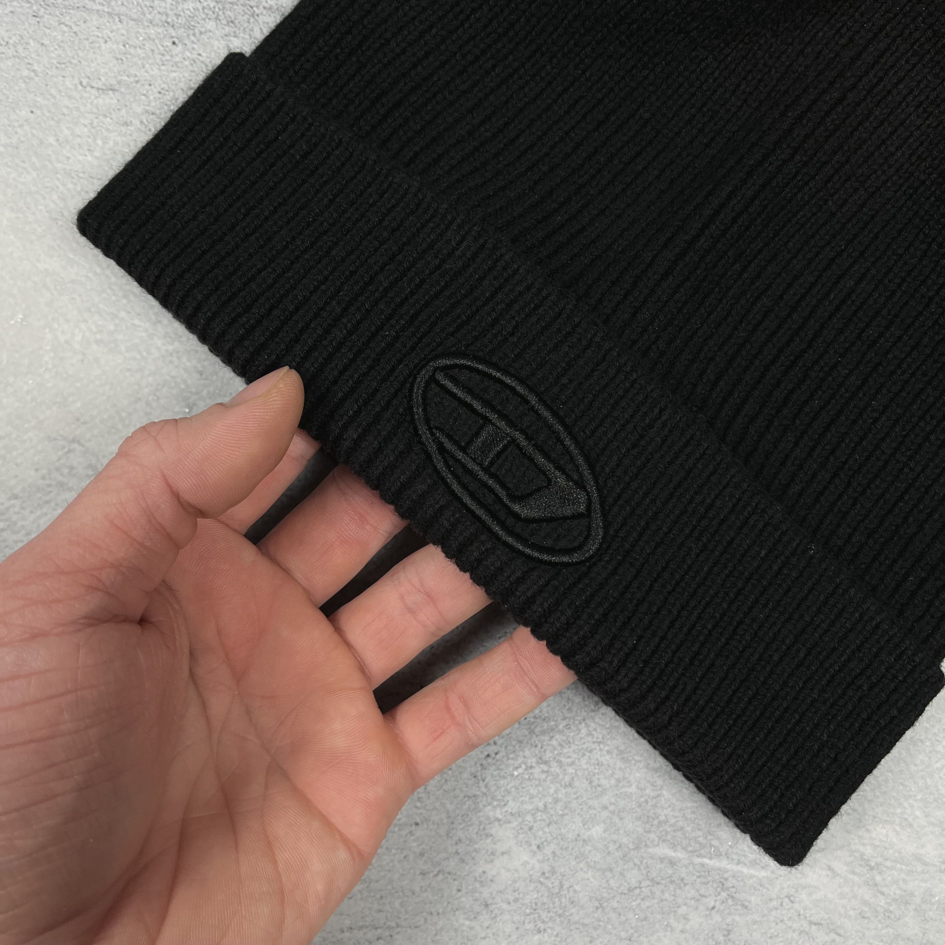 Diesel Designer Diesel Big D Logo Beanie Hat Size ONE SIZE - 3 Thumbnail