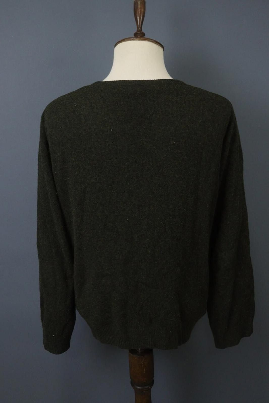 Fjallraven Fjällräven Green 100% Wool Knitted V-Neck Sweater Size 2XL Size US XXL / EU 58 / 5 - 11 Thumbnail