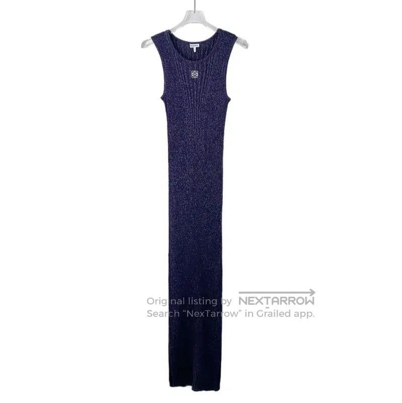Loewe Deep Blue Fitted Dress .