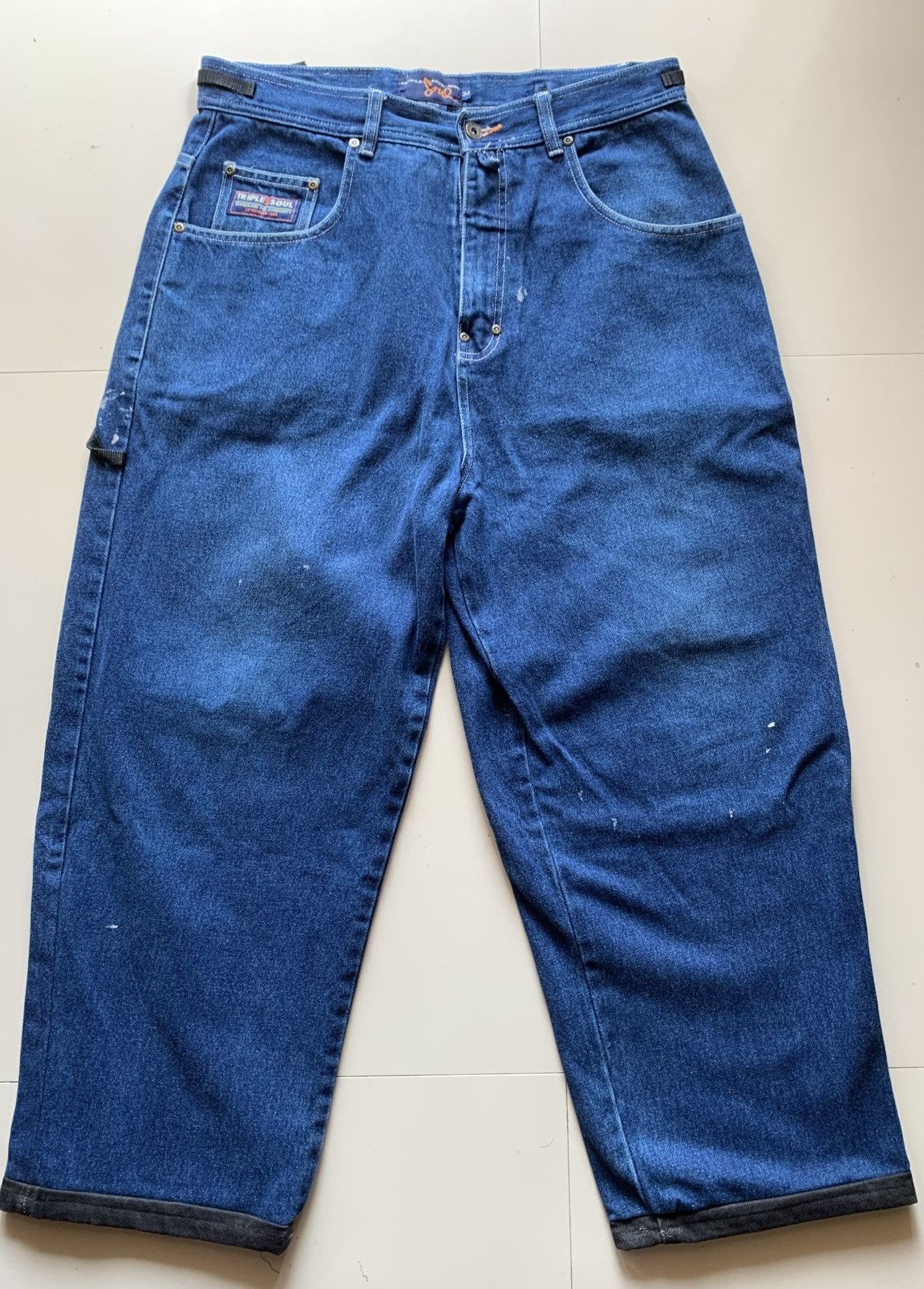 Triple 5 Soul Vintage Triple 5 Soul NYC Baggy x Carpenter Jeans wide Leg Size US 34 / EU 50 - 1 Thumbnail