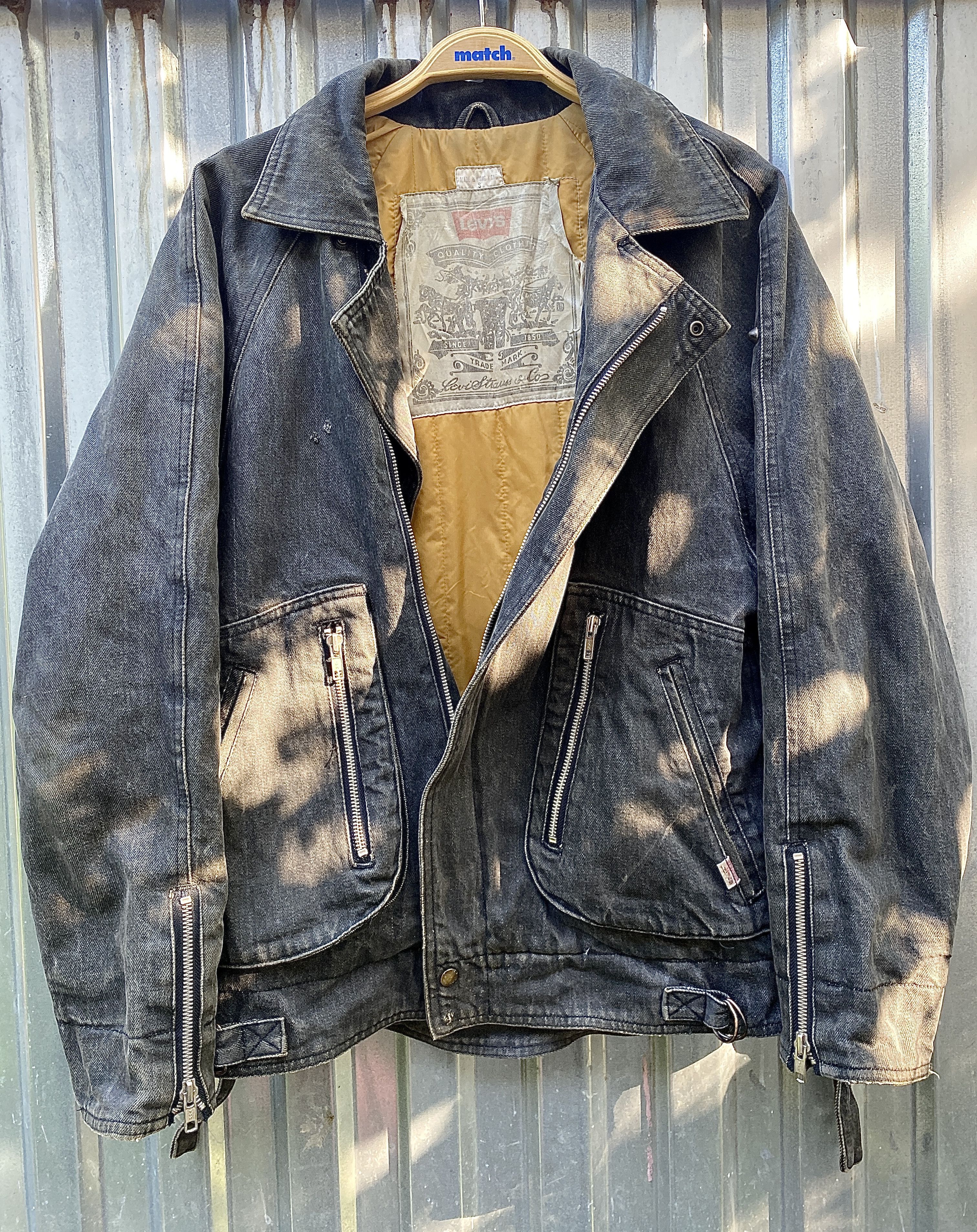 Levi's 💋VINTAGE RICK OWENS VIBE! LEVIS CARGO WASHED ZIPPER JACKET Size US M / EU 48-50 / 2 - 2 Thumbnail