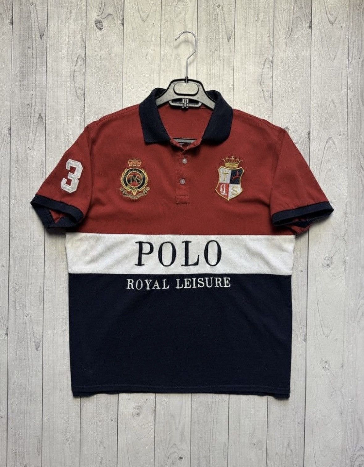 Polo Ralph Lauren × U.S. Polo Assn. × Vintage Polo Royal leisure number 3 big logo Size US S / EU 44-46 / 1 - 7 Thumbnail