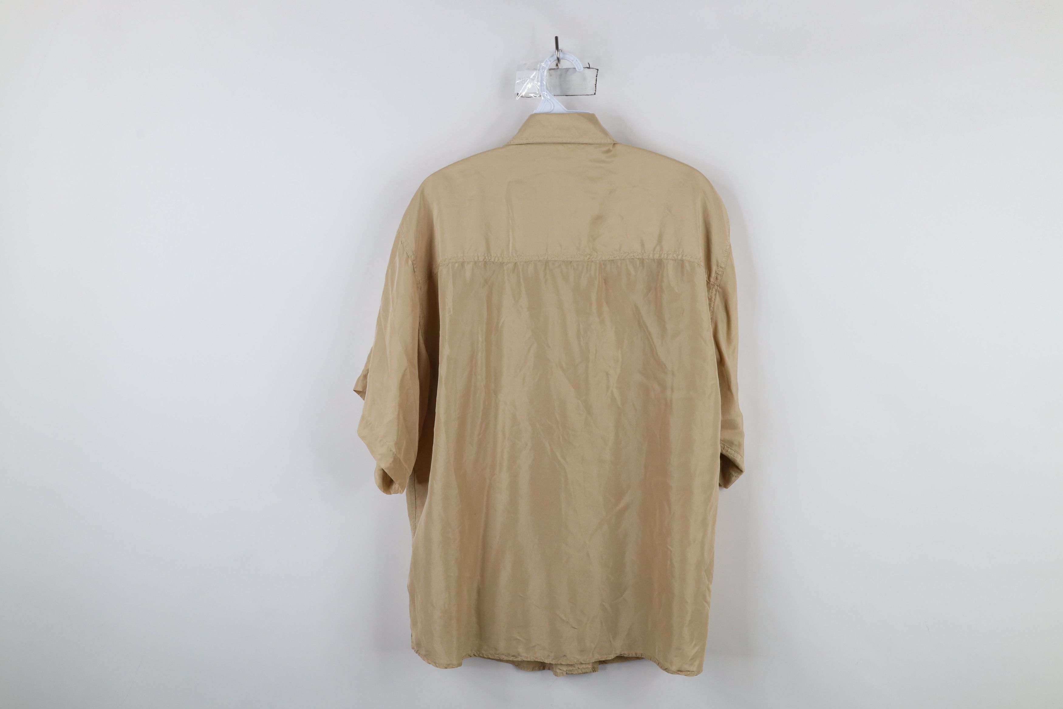 Vintage Vintage 90s Streetwear Baggy Fit Short Sleeve Button Shirt Size L / US 10 / IT 46 - 10 Thumbnail