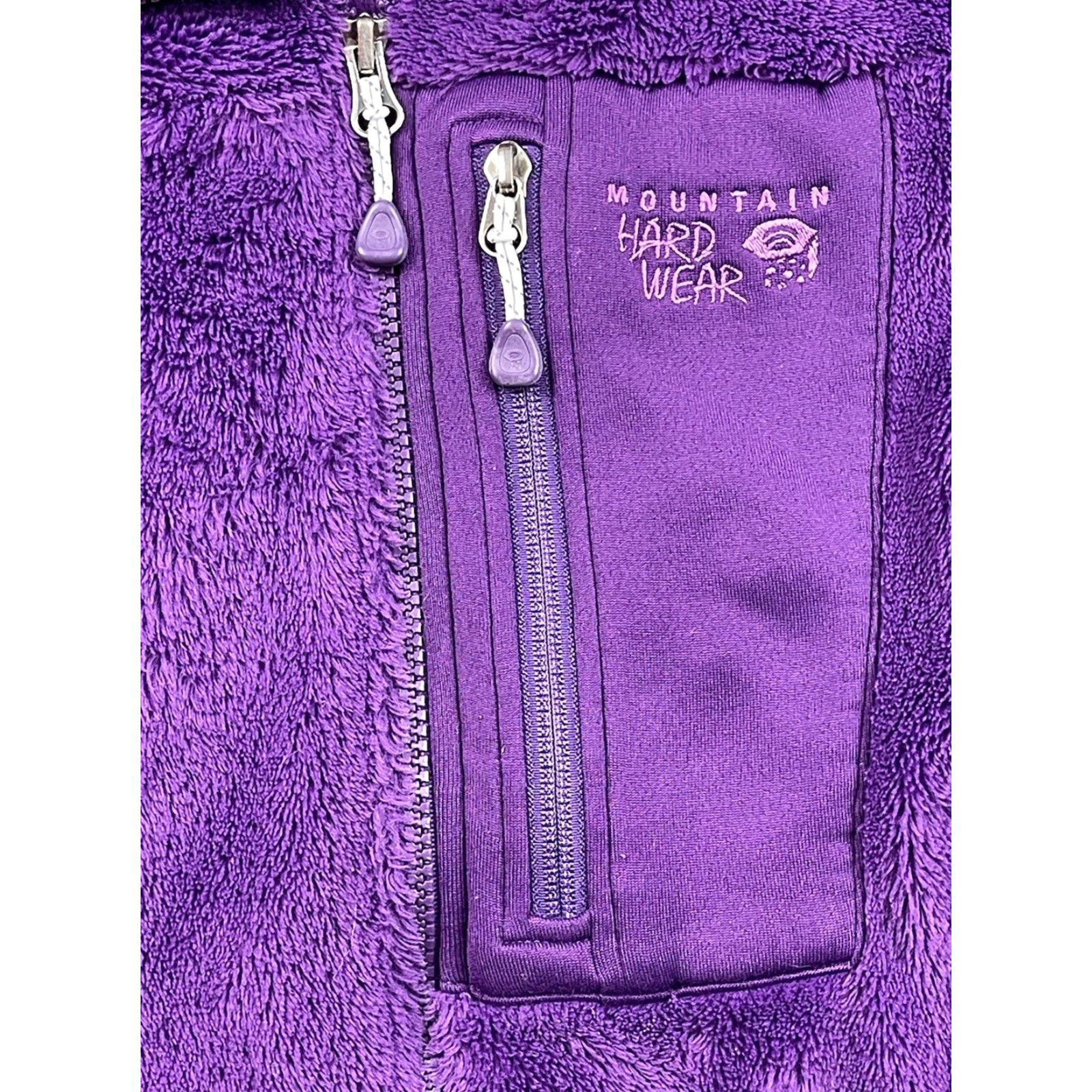 Mountain Hardwear VINTAGE Mountain Hardwear Monkey Jacket Fleece XS Purple Full Zip Pockets Womens Size XS / US 0-2 / IT 36-38 - 3 Thumbnail