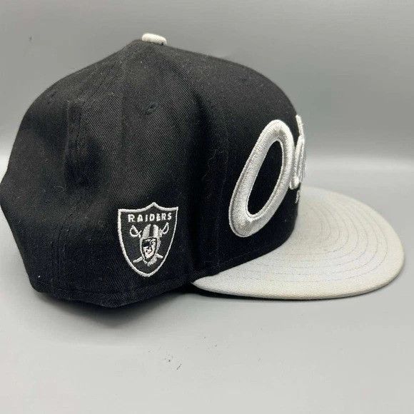 New Era Las Vegas Raiders Hat Men Black Gray Snap Back Cap Cotton Size ONE SIZE - 7 Thumbnail