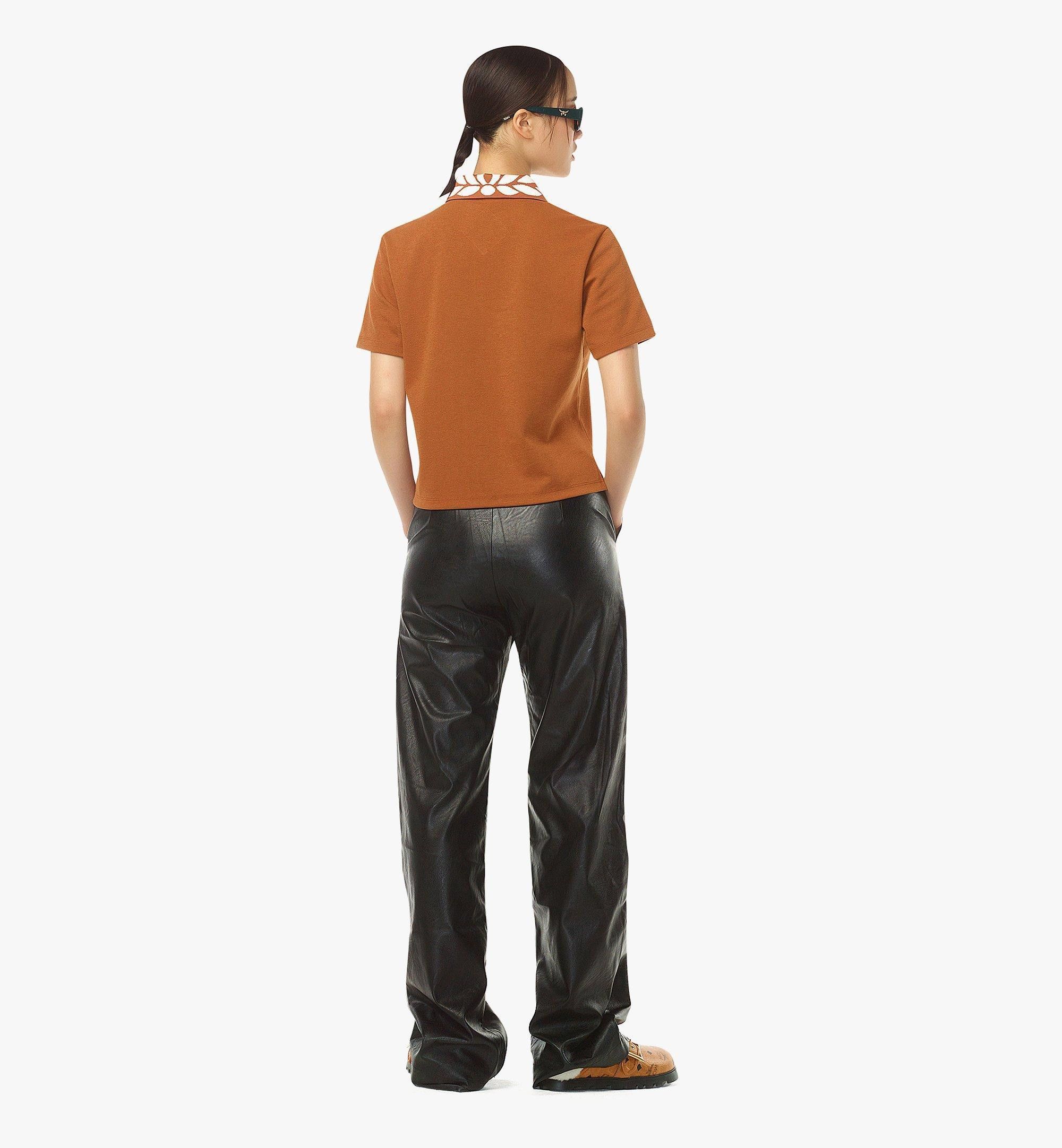 MCM o1mt1gz0126 Laurel Piqué Polo Shirt in Brown Size M / US 6-8 / IT 42-44 - 4 Thumbnail