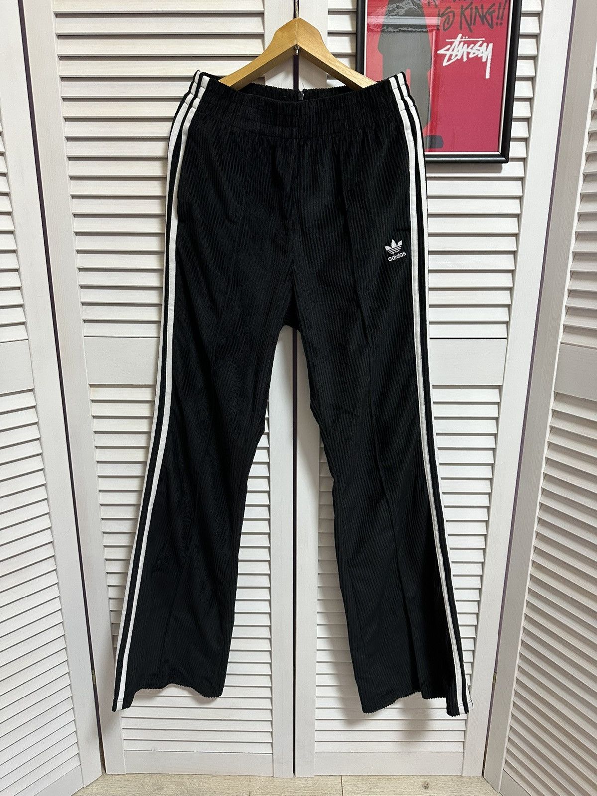 Adidas Adidas Corduroi Chunky Velvet Track Jogging Pants Training Size 27" / US 4 / IT 40 - 1 Thumbnail