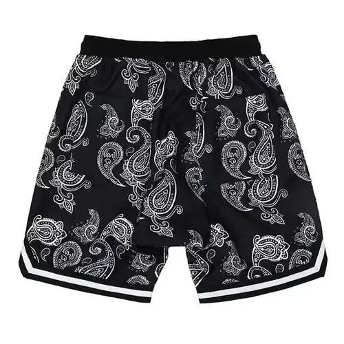 Japanese Brand 20AW Indigo Union Japan Black Bandana Paisley Jersey Shorts Size US 32 / EU 48 - 4 Thumbnail