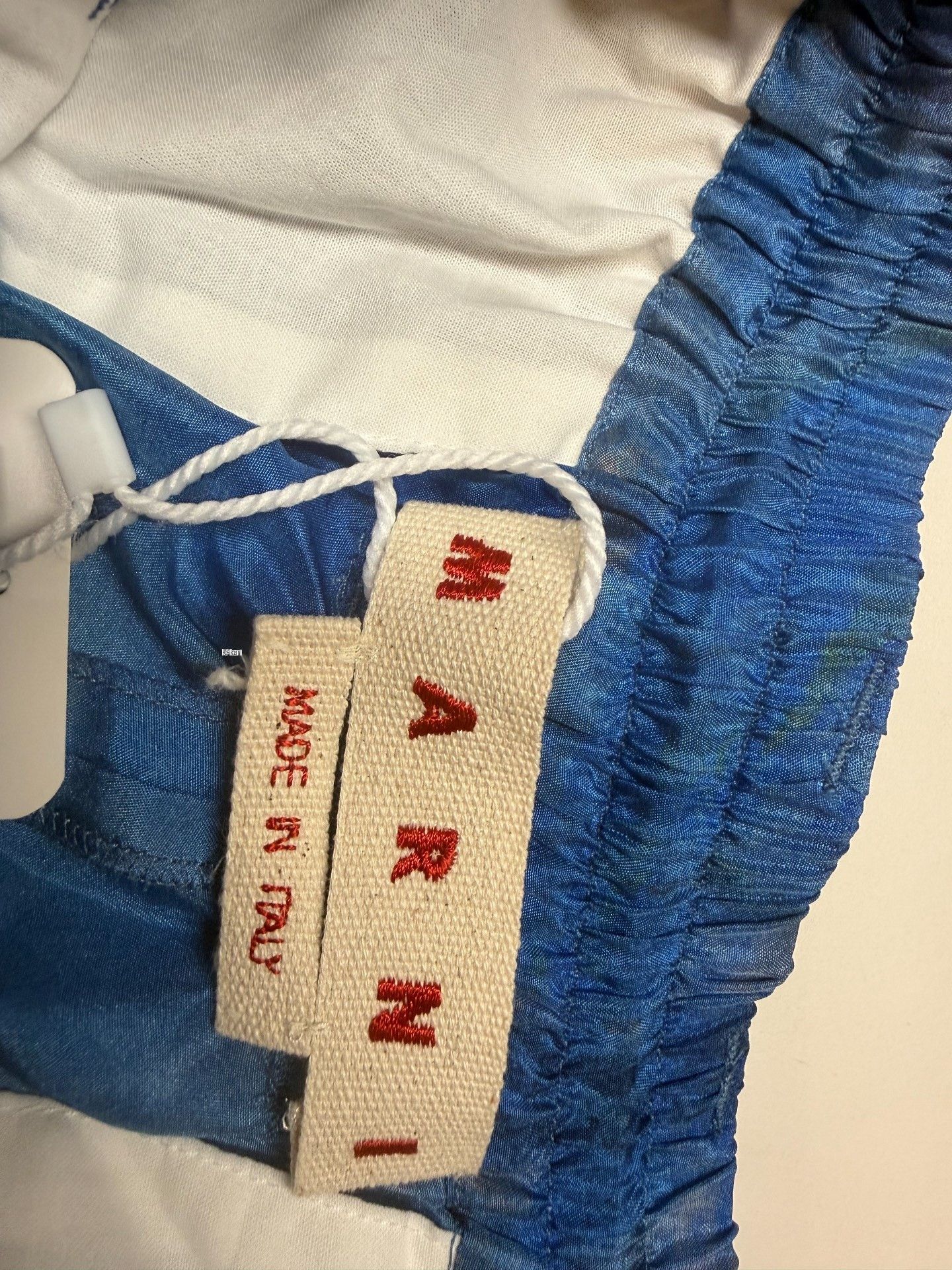 Marni Marni Blue Silk Loose Beach Shorts Size US 30 / EU 46 - 4 Thumbnail